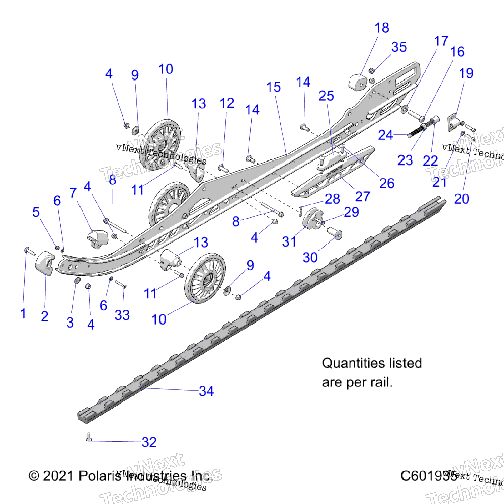 Suspension, Rail Beam LhRh