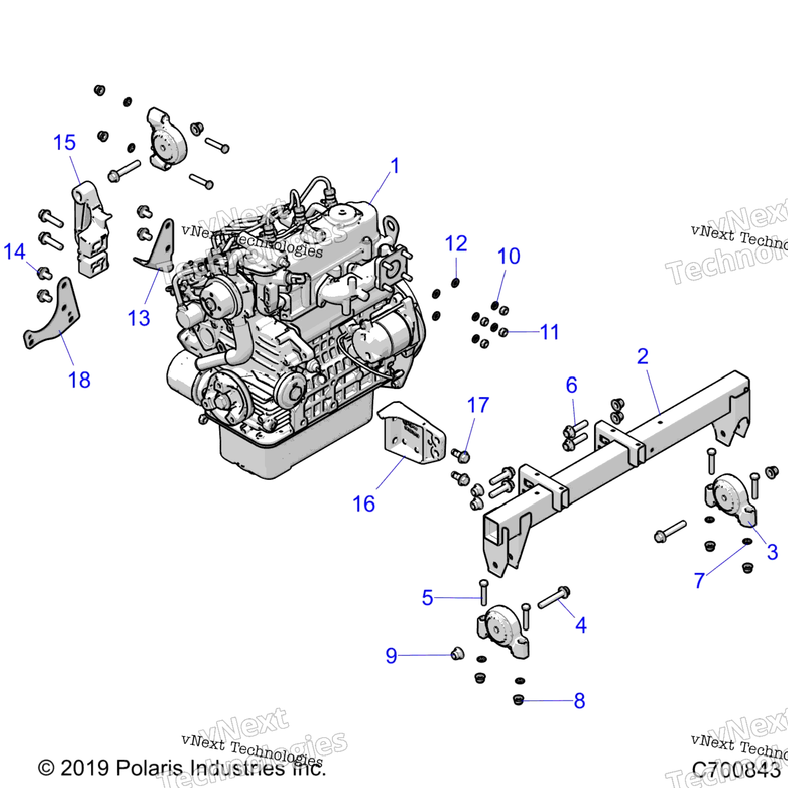 Engine, Mounting