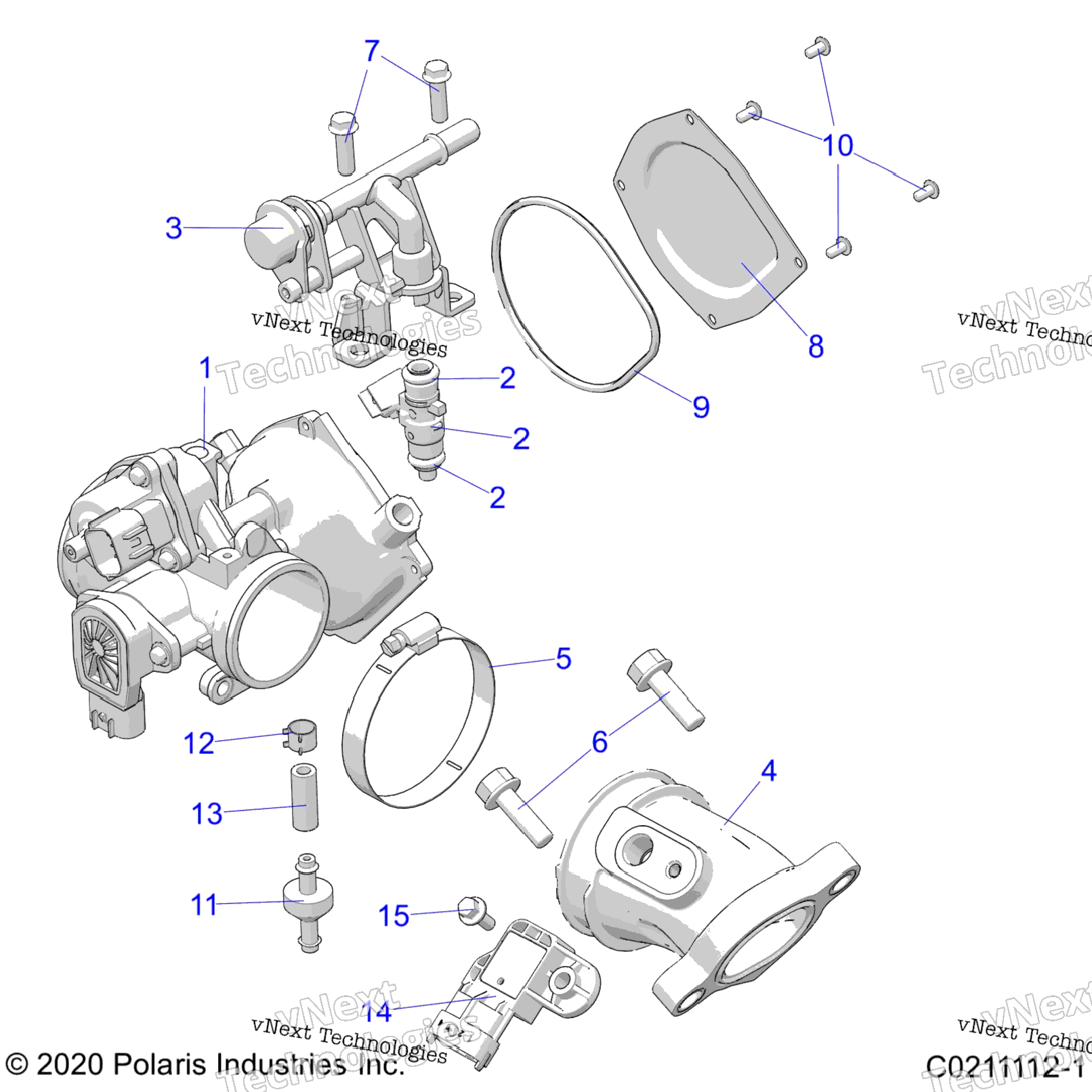 Engine, Throttle Body & Fuel Rail