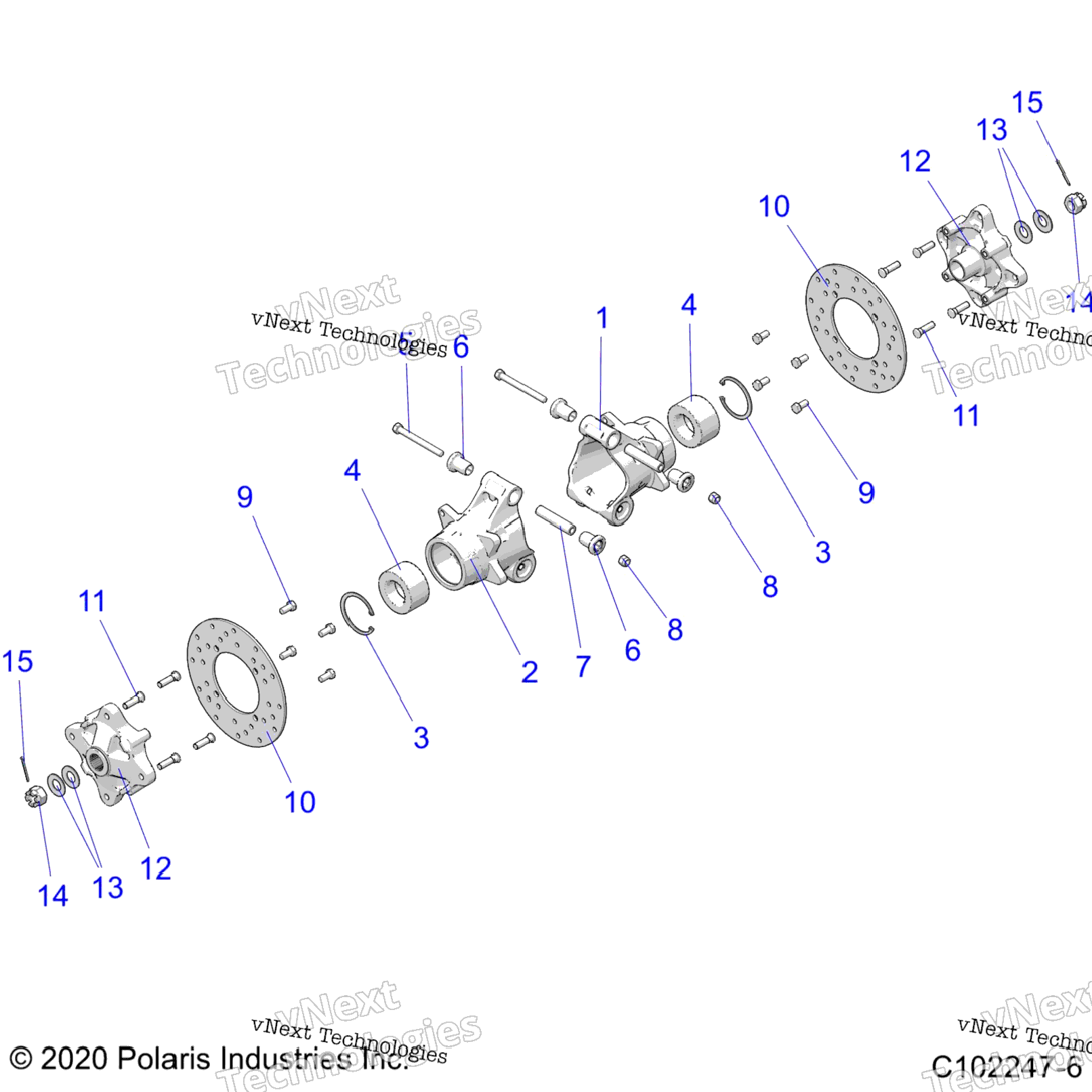 Suspension, Middle Hubs, Carrier & Brake Disc