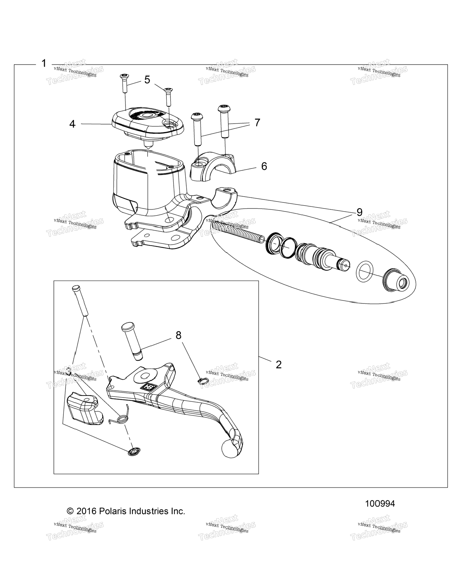 Brakes, Front Brake Lever & Master Cylinder