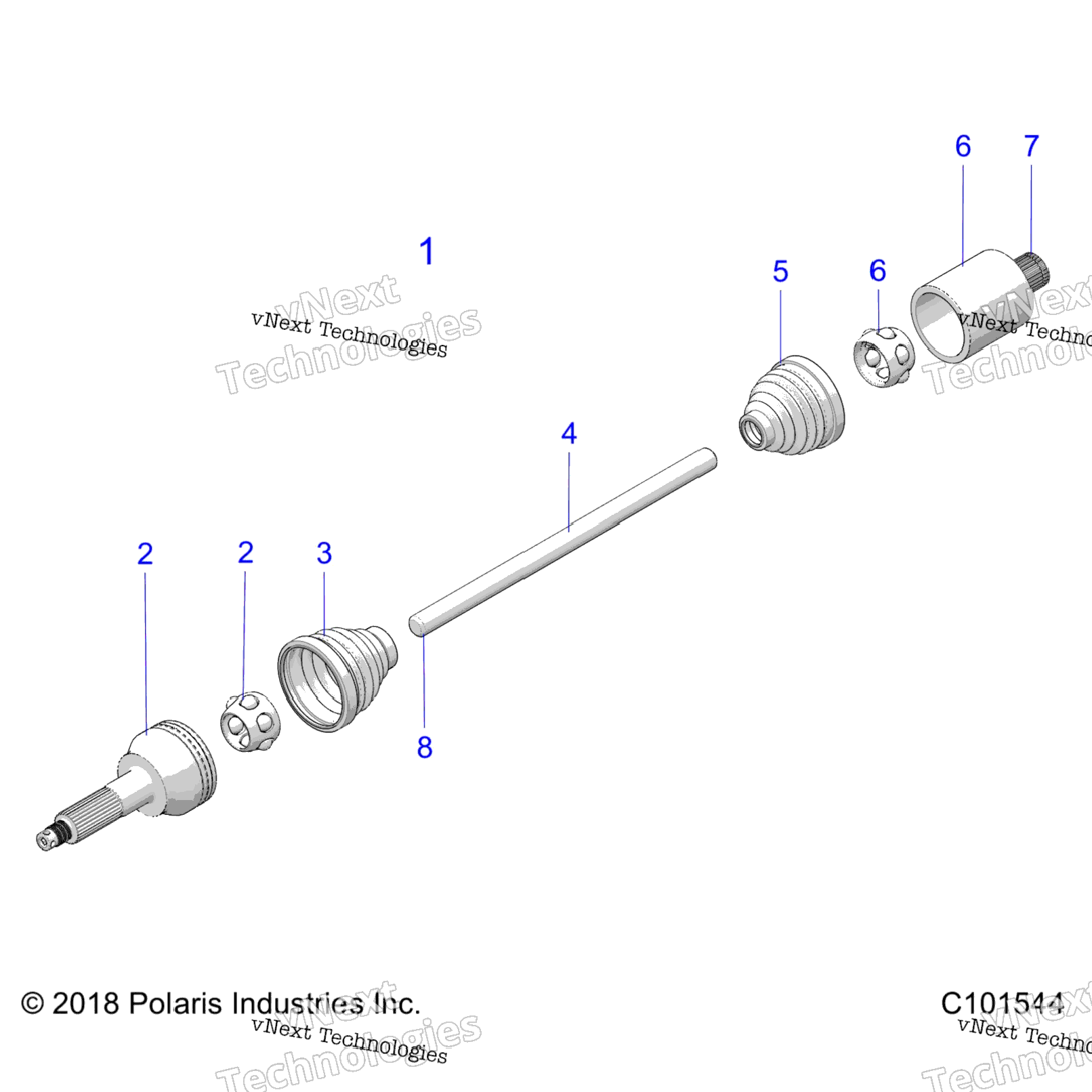 Drive Train, Drive Shaft, Rear