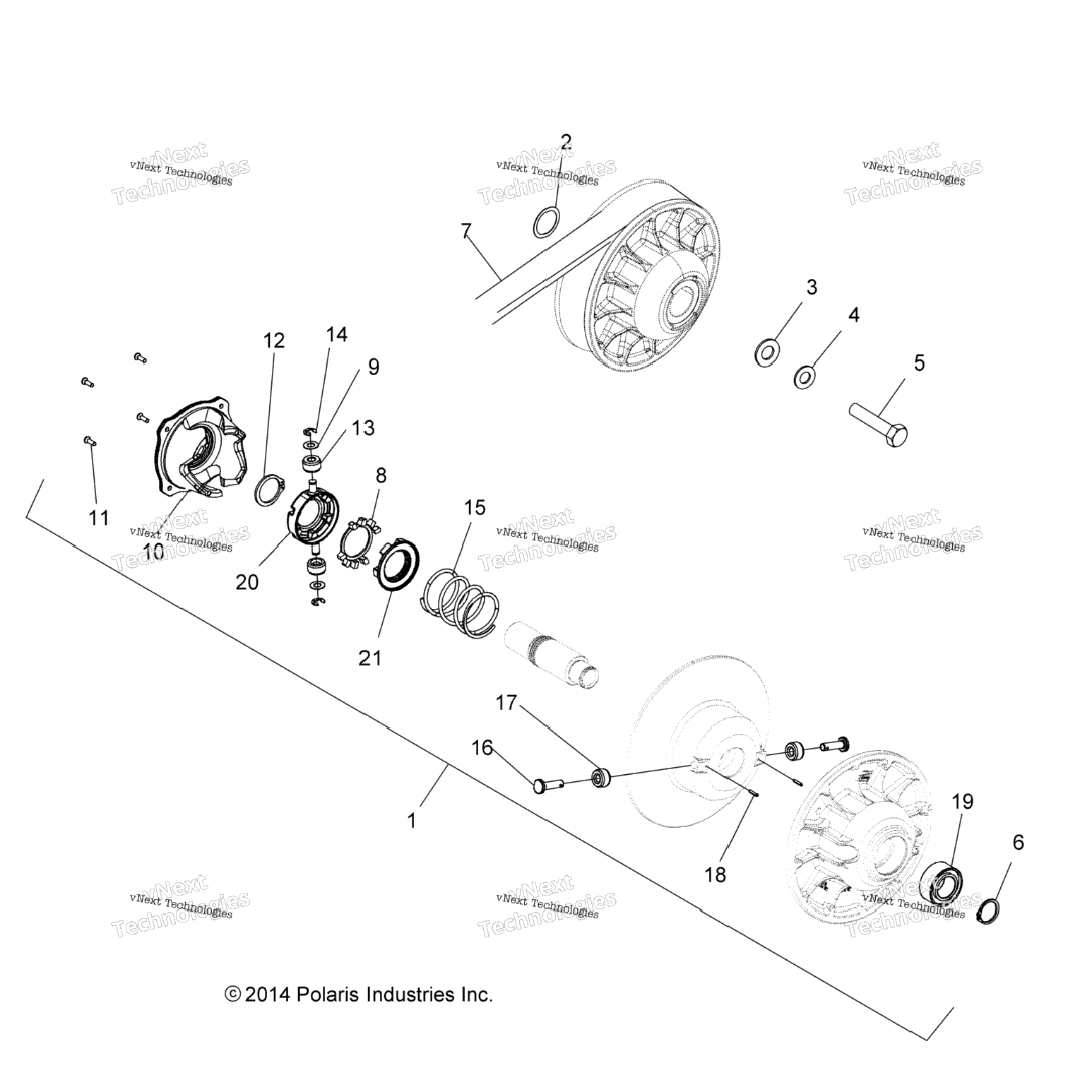 Drive Train, Secondary Clutch