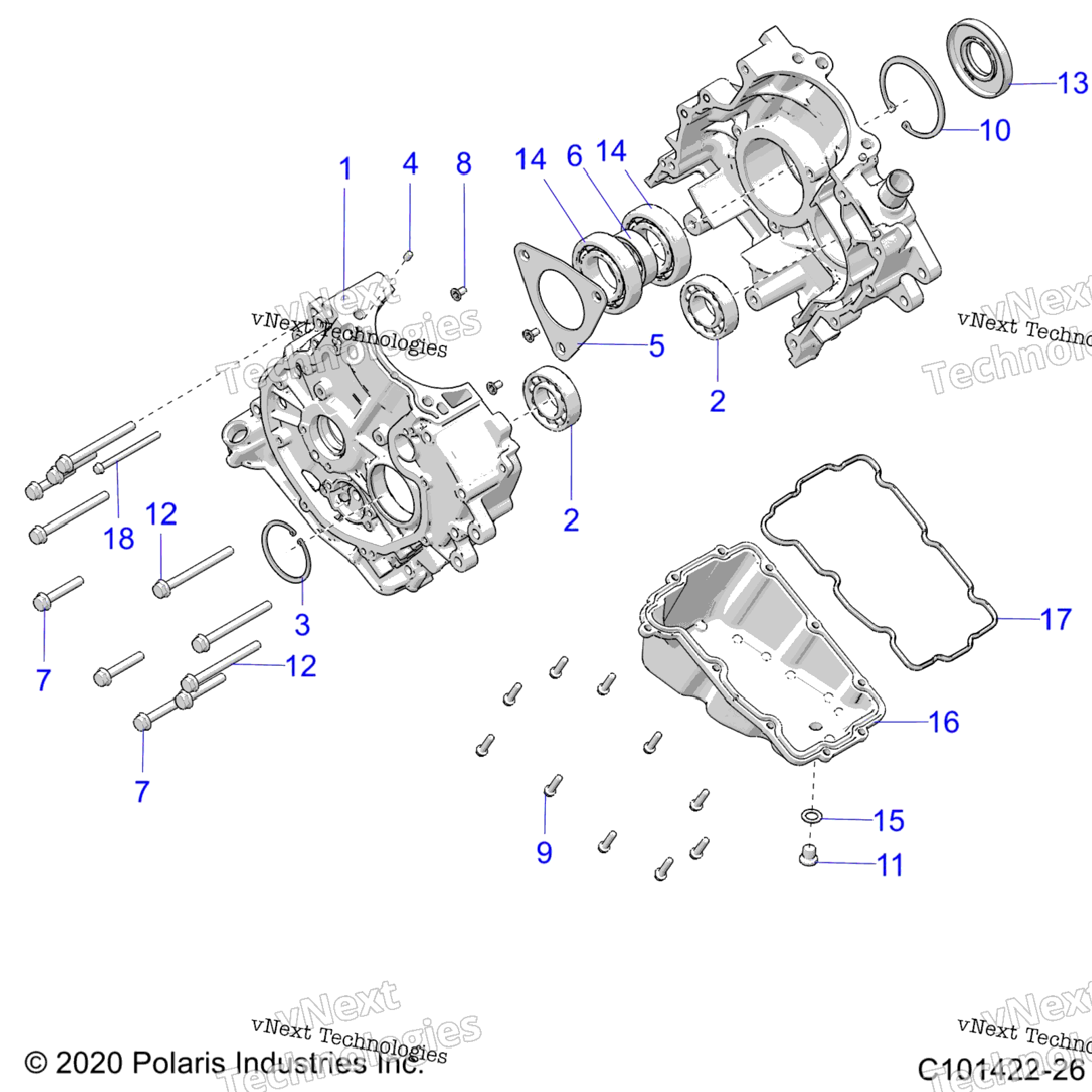 Engine, Crankcase