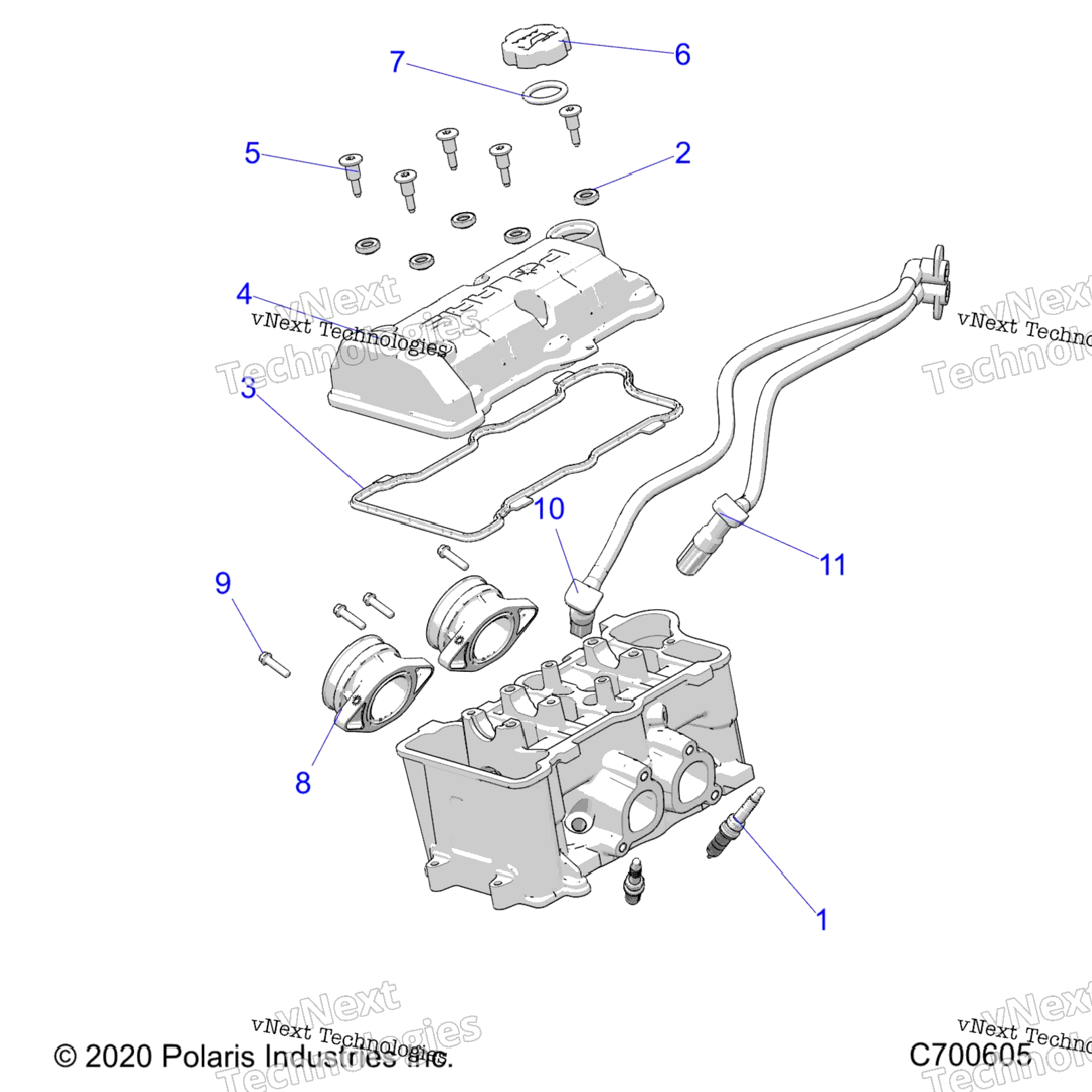 Engine, Throttle Body And Valve Cover (C701254