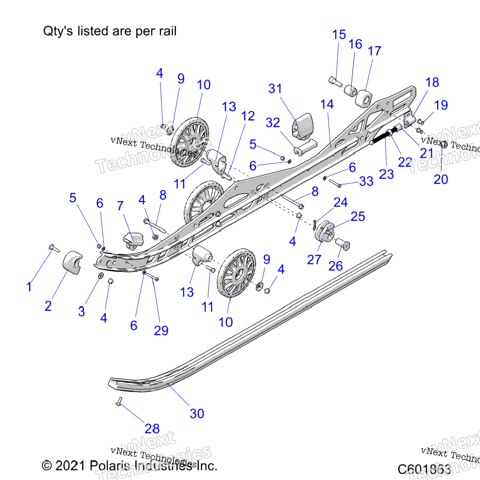 Suspension, Rail Beam LhRh All Options