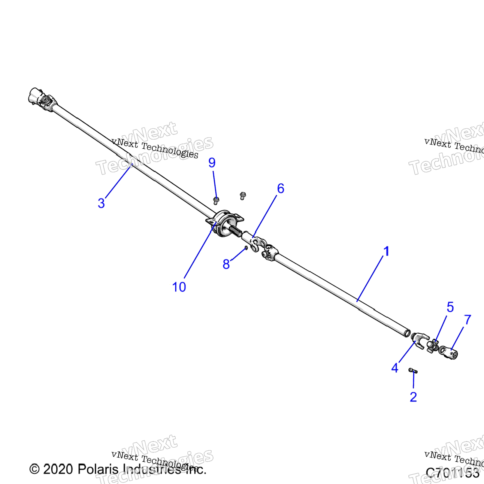 Drive Train, Front, Rear Prop Shaft