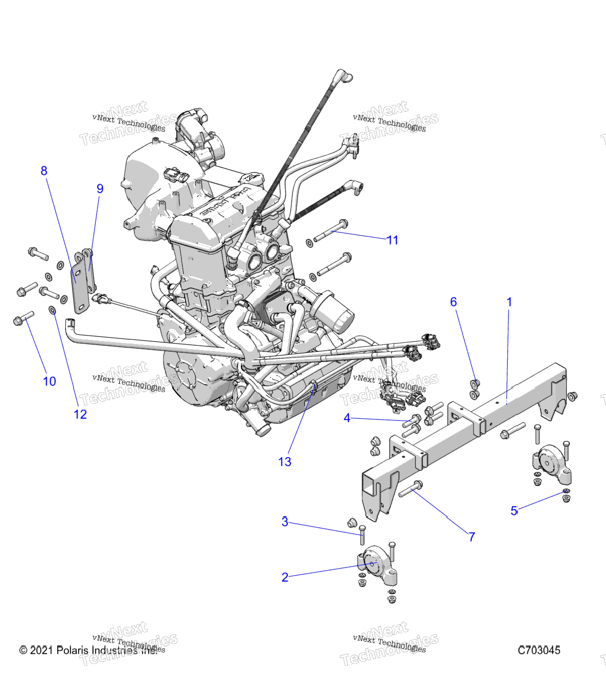 Engine, Mounting