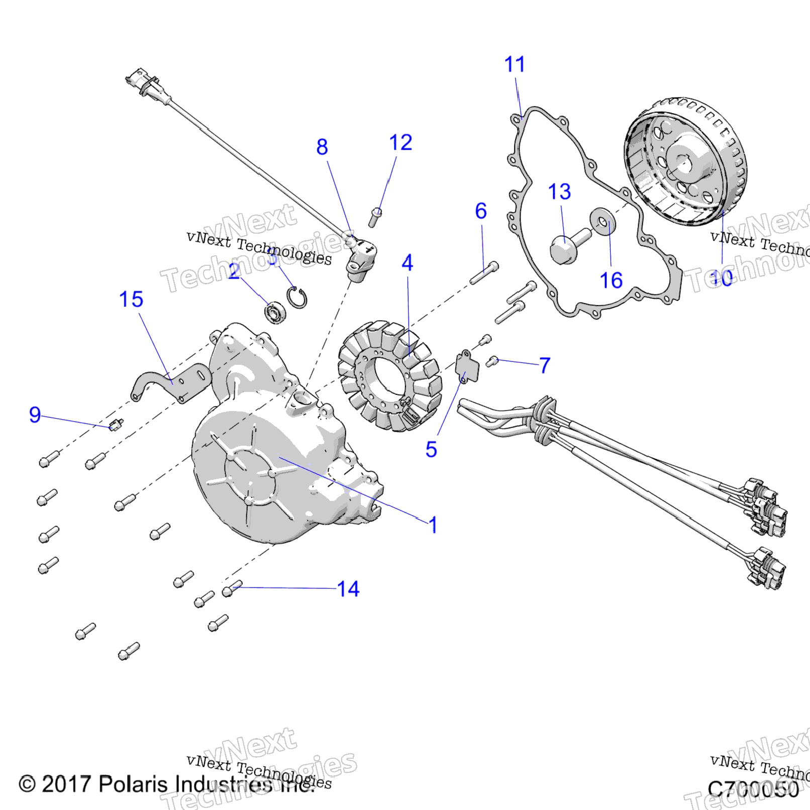 Engine, Stator And Flywheel