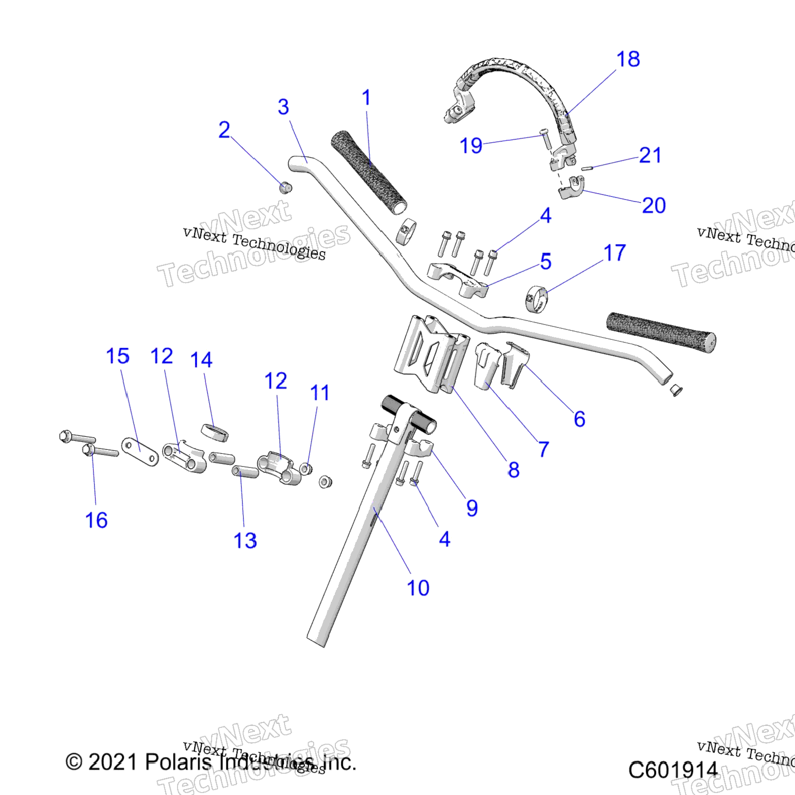 Steering, Upper & Handlebar Asm. S21tlf6rsl6Rel