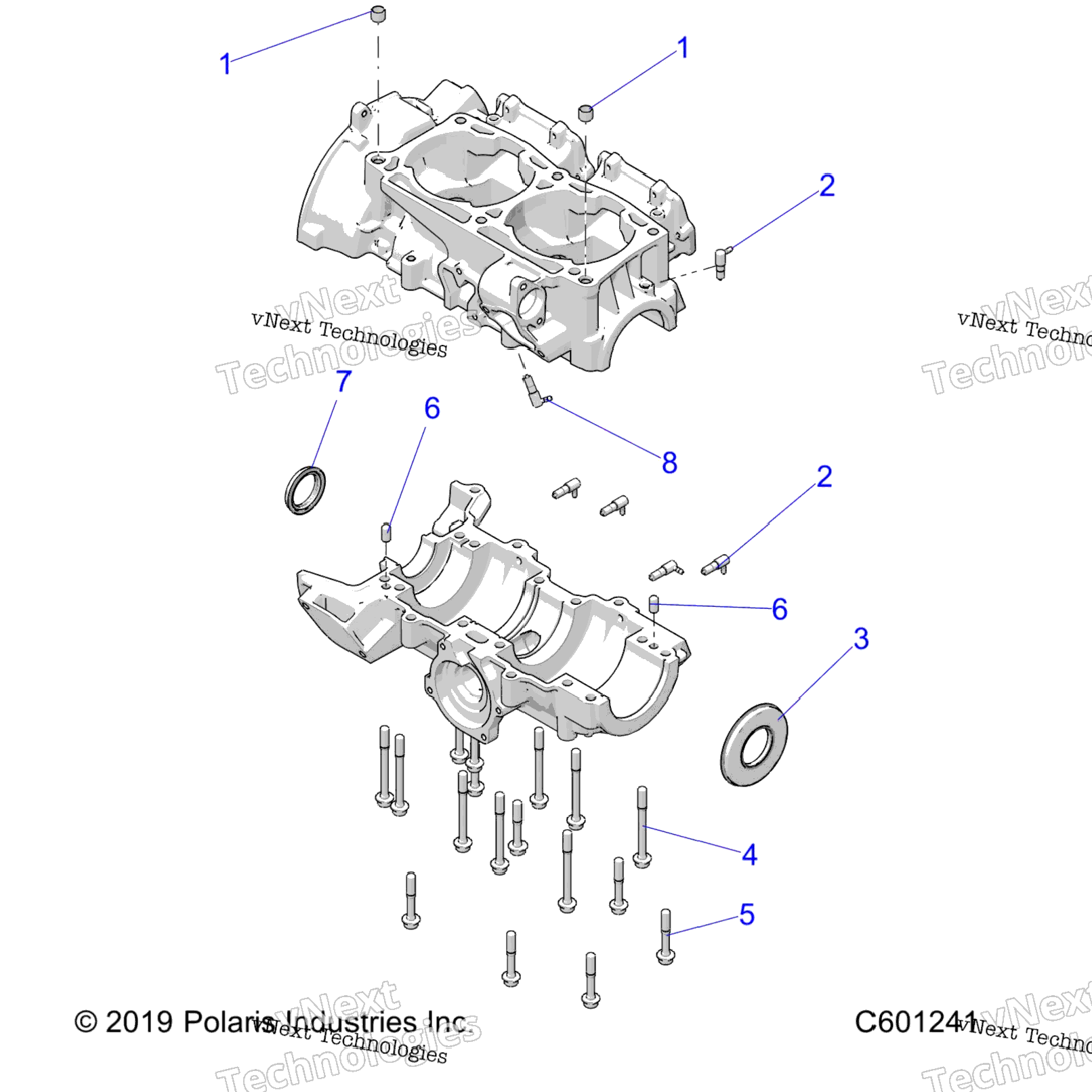 Engine, Crankcase S23tls6rsl6Rel