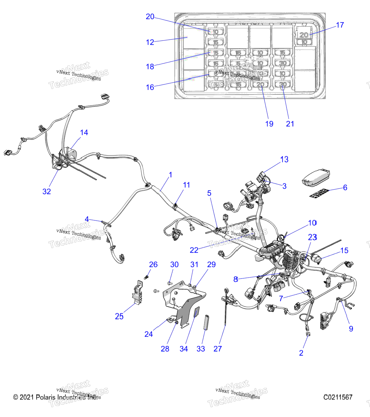 Electrical, Main Wire Harness