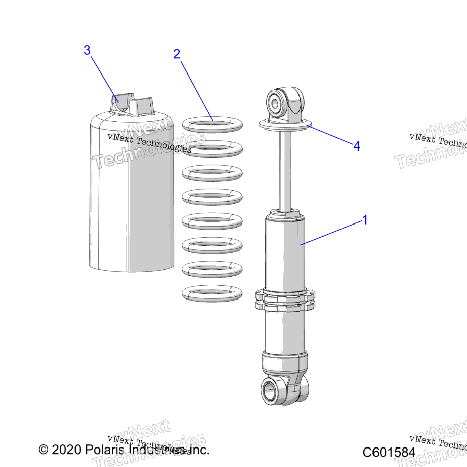 Suspension, Shock, Front Track S23tls6rsl6Rel