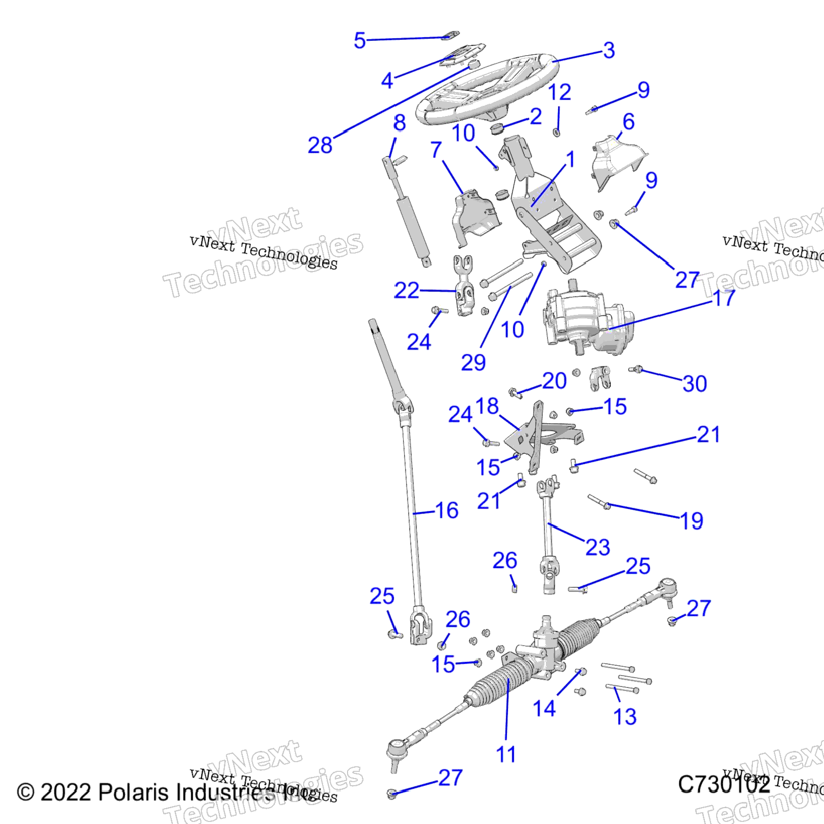 Steering, Steering Asm. R22m4a57b1Eb5B9