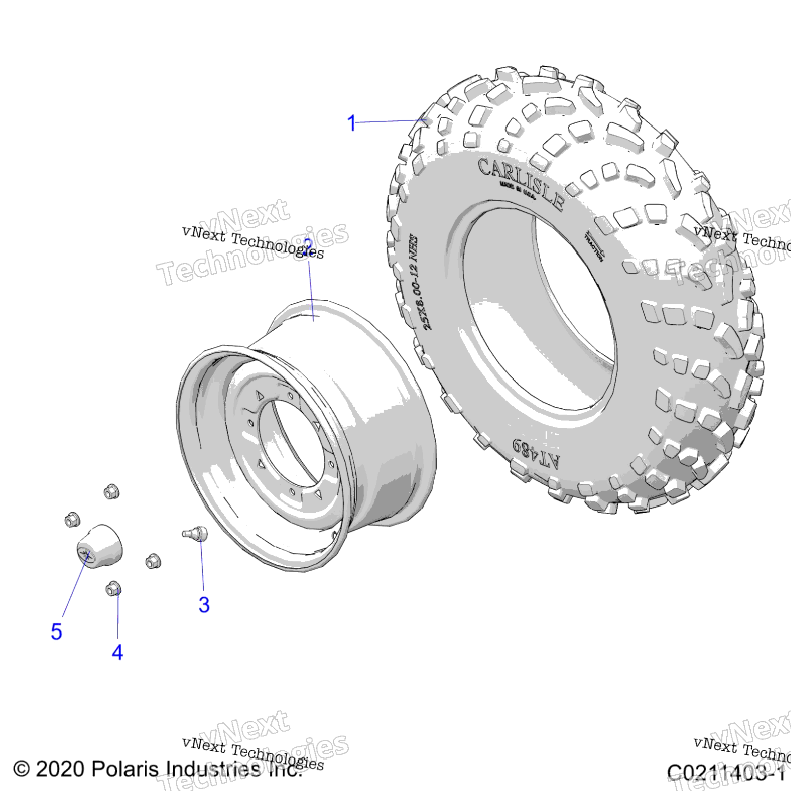 Wheels, Front Tire A22see57k2