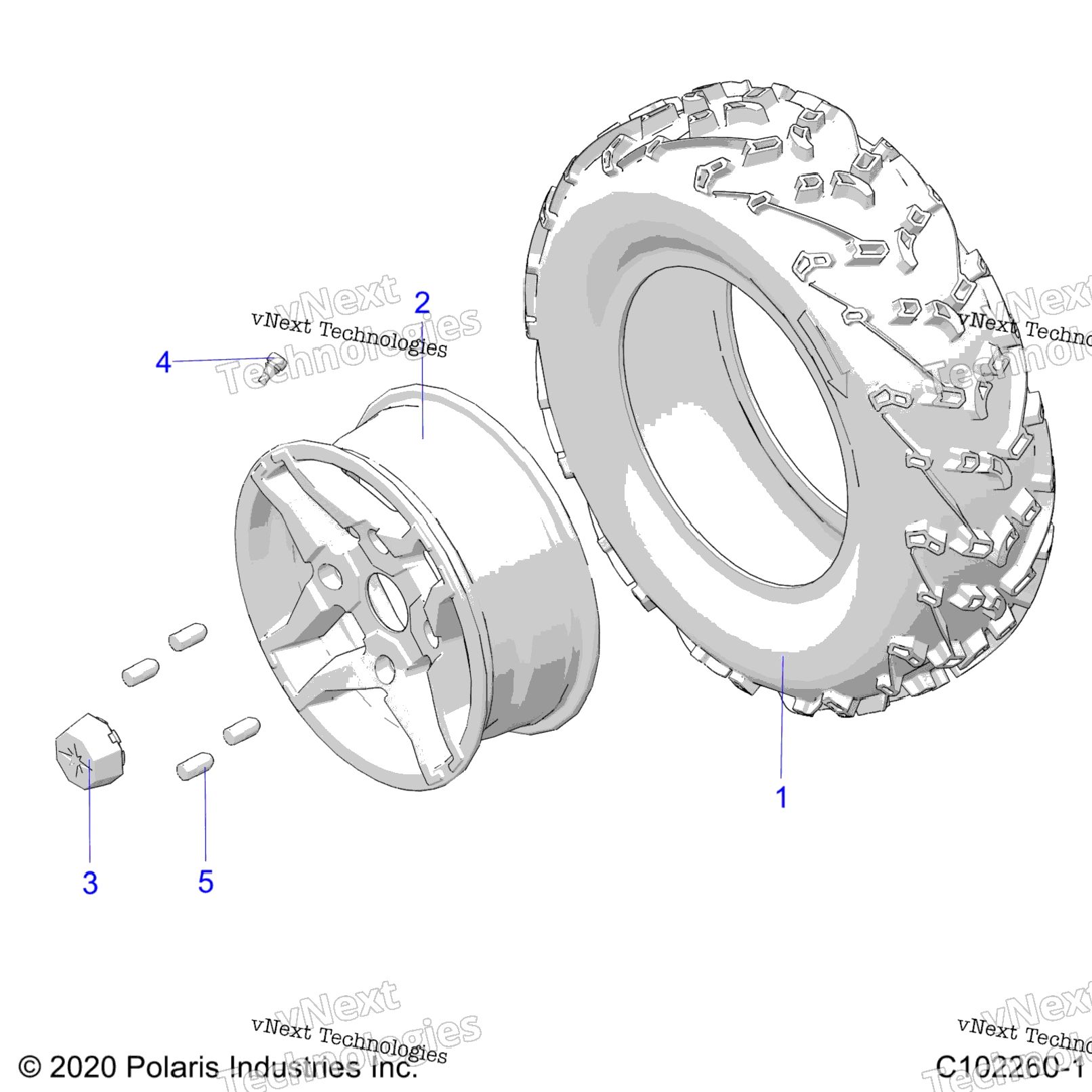 Wheels, Front Tire A22see57kk