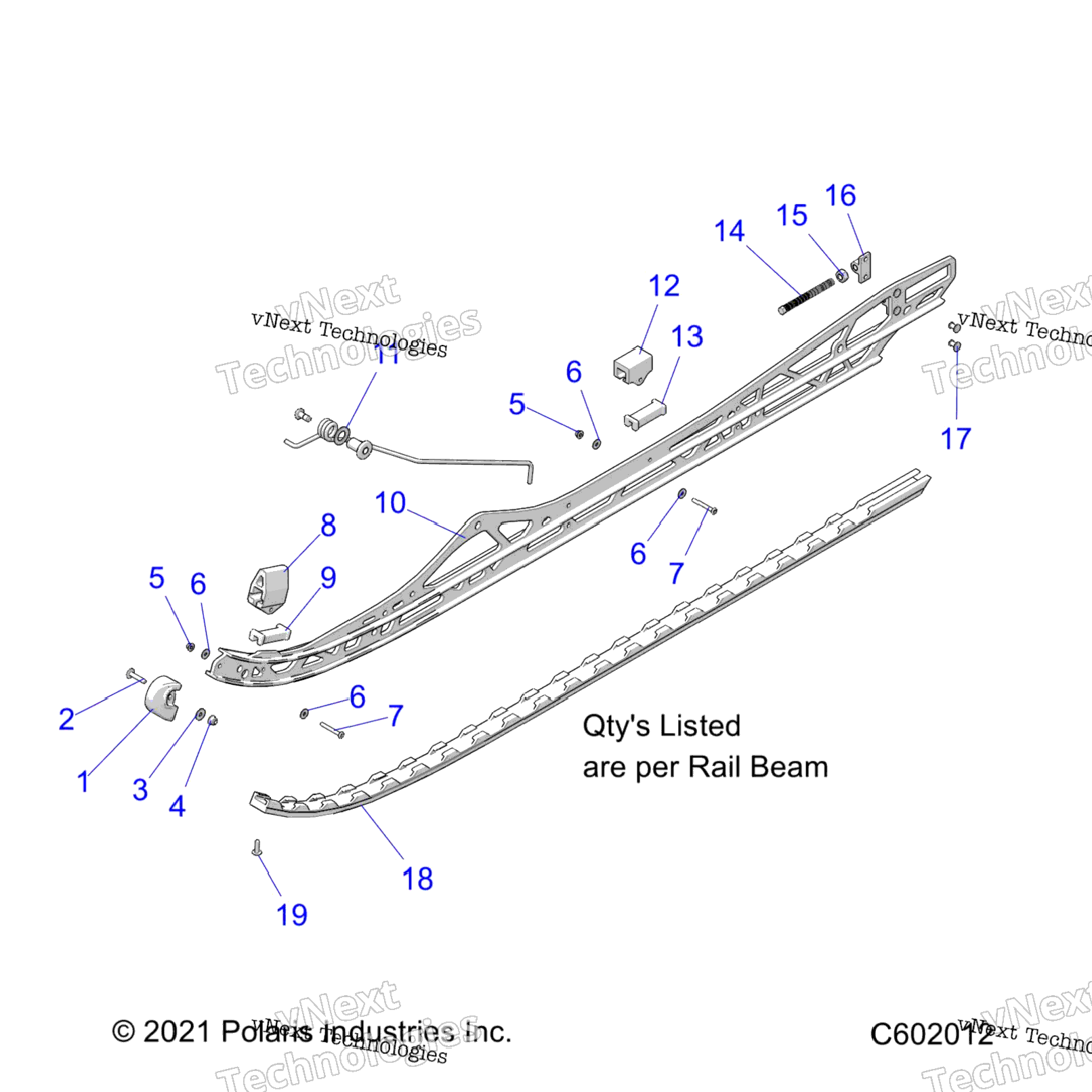 Suspension, Rail Beams, LhRh All Options