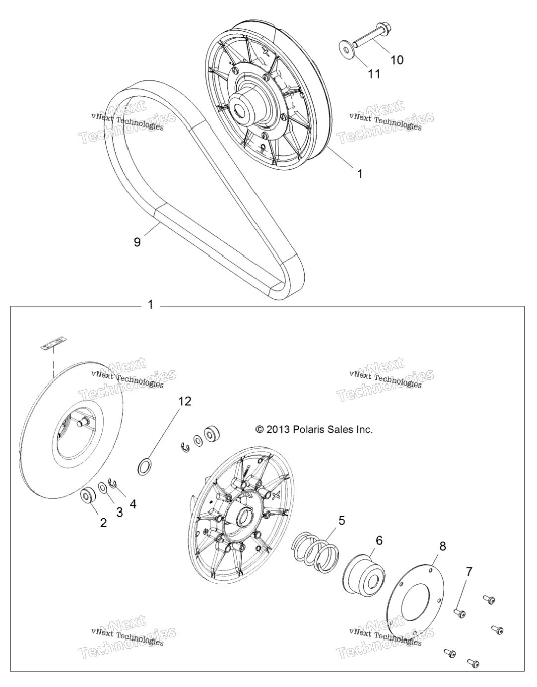 Drive Train, Secondary Clutch