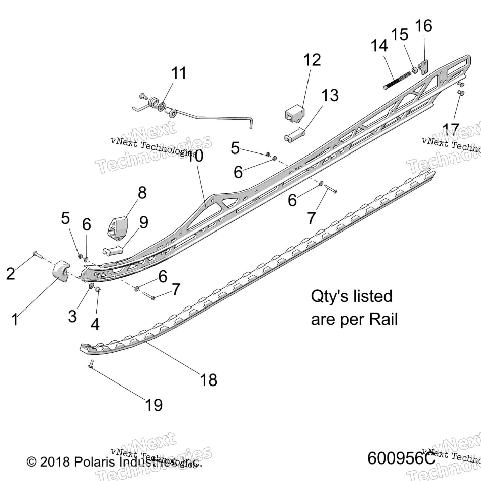 Suspension, Rail Beam Asm, LhRh, 2.6\