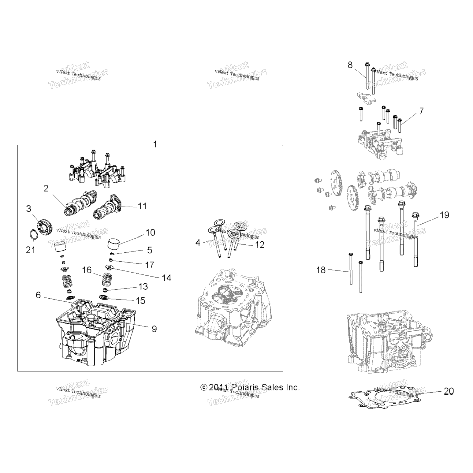 Engine, Cylinder Head, Cams & Valves