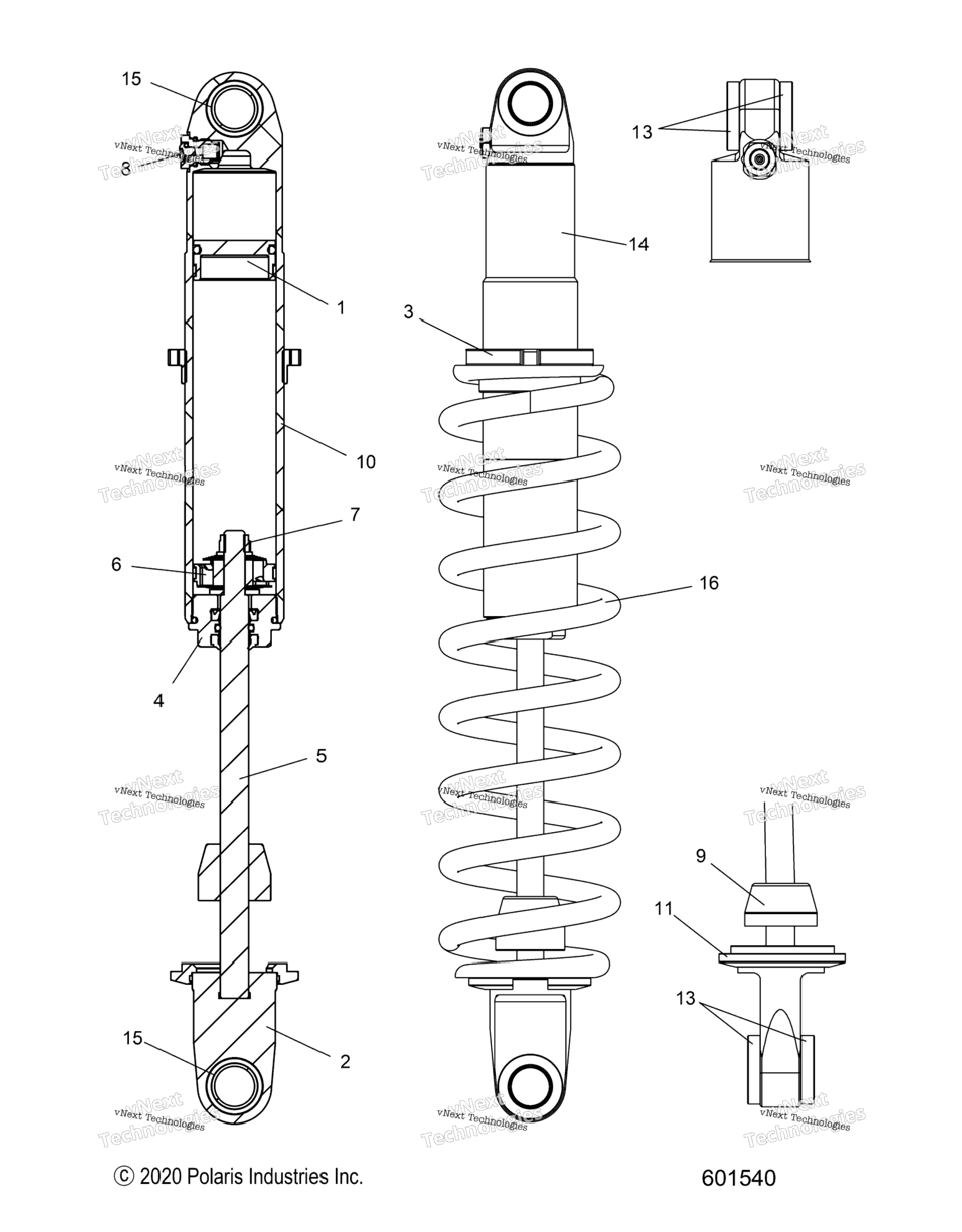 Suspension, Shock, Rear Track, Monotube All Options