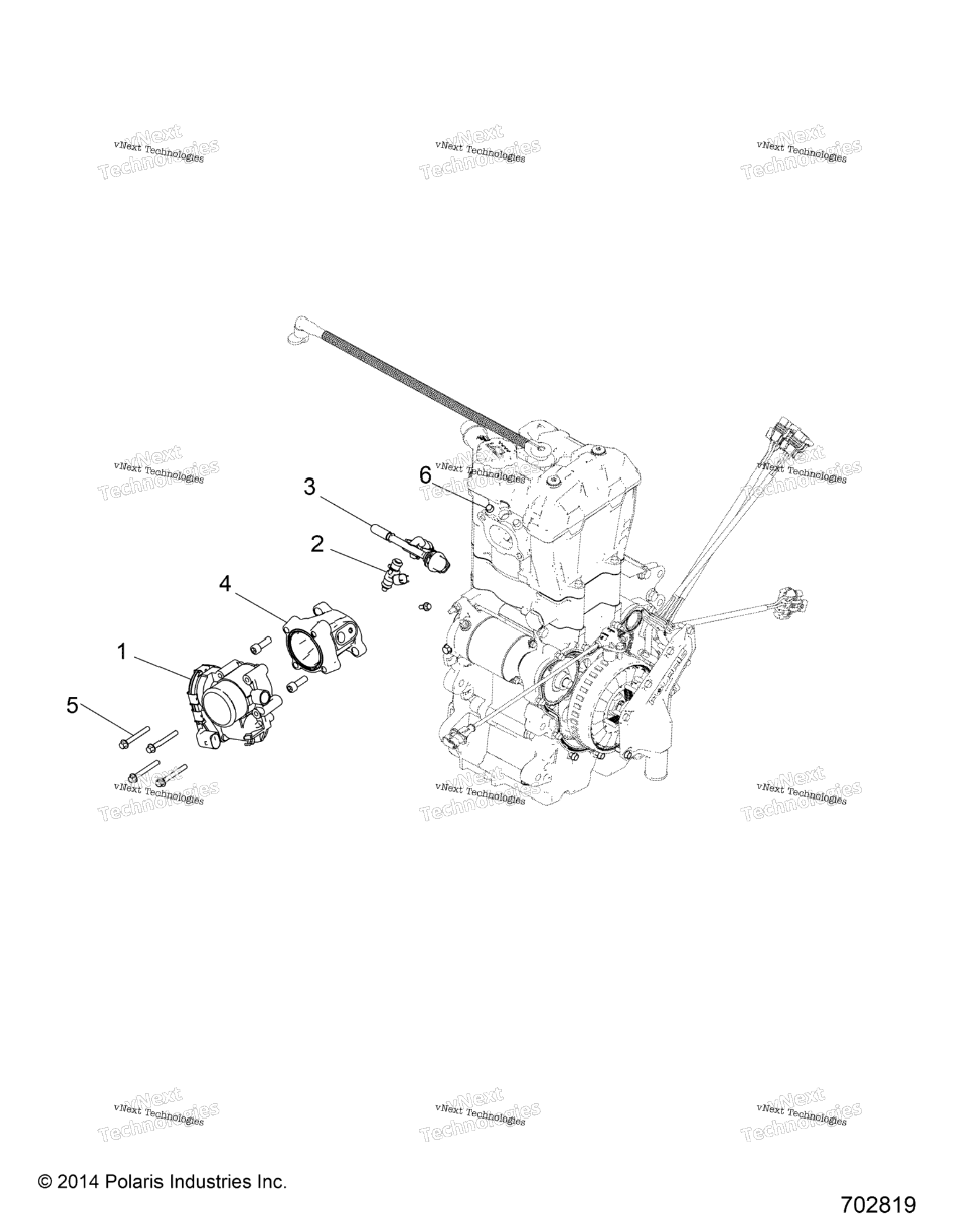 Engine, Throttle Body & Fuel Rail