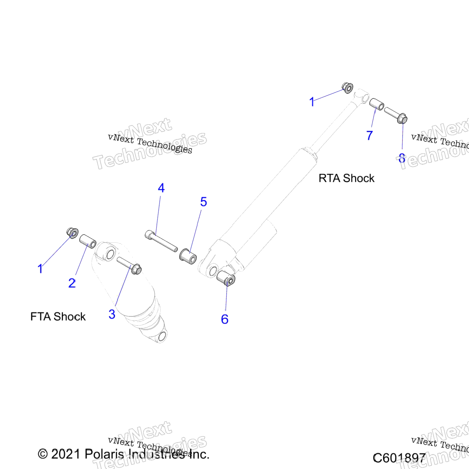 Suspension, Shock Mounting, Rear Susp