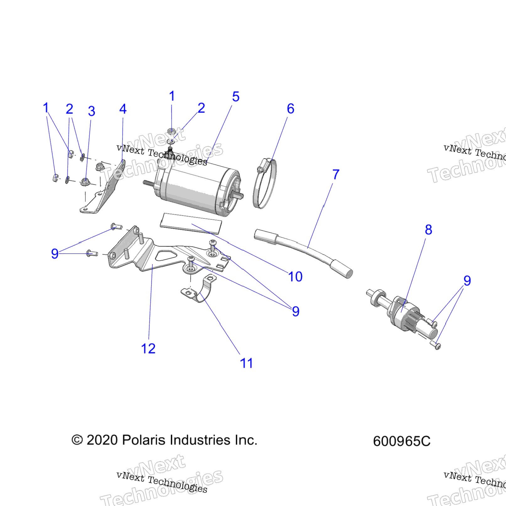 Engine, Starter Motor All Options