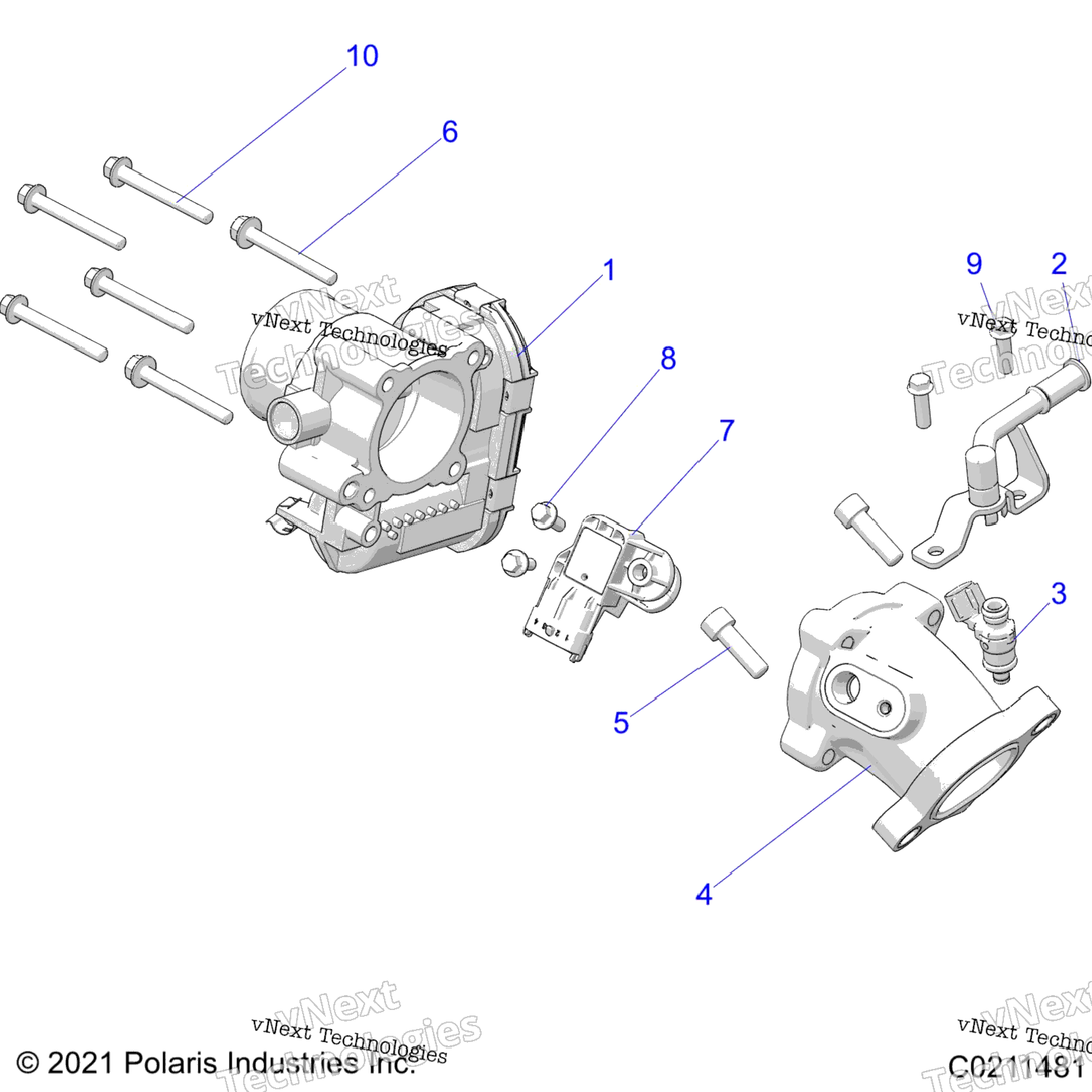 Engine, Throttle Body & Fuel Rail