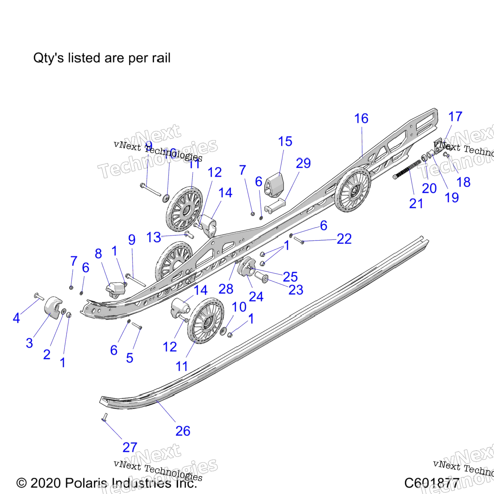 Suspension, Rail Beam LhRh All Options