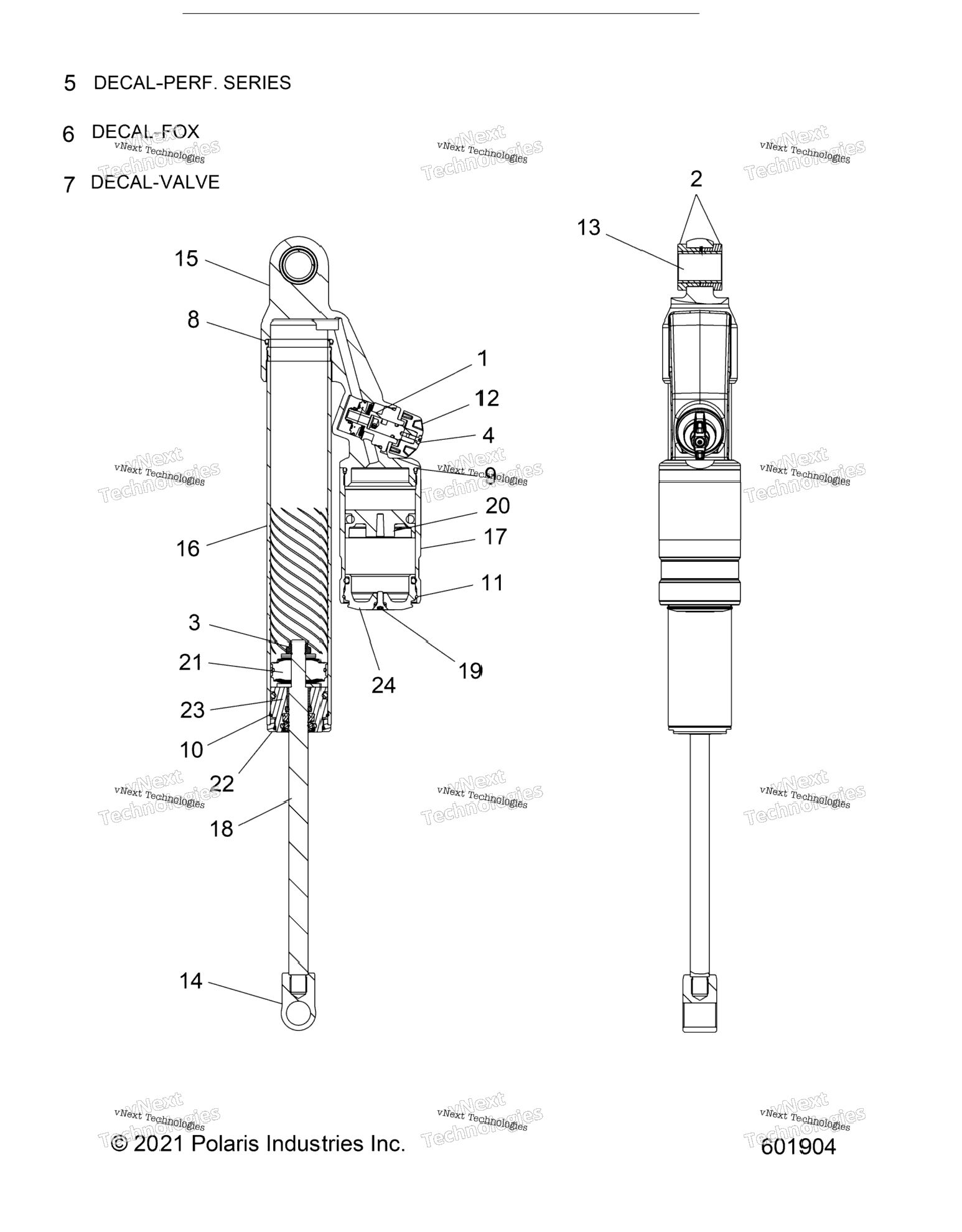 Suspension, Shock, Rear Track All Options