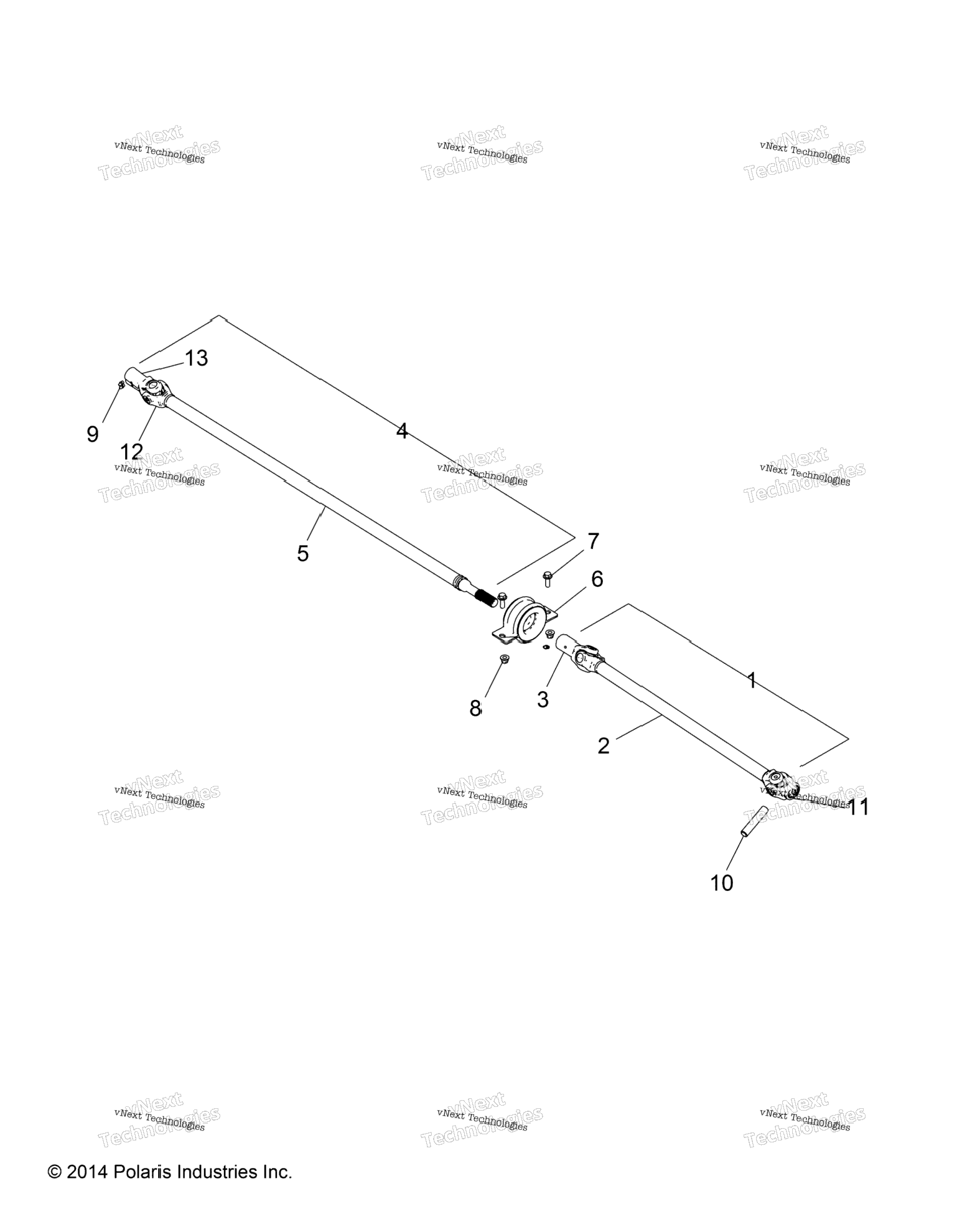 Drive Train, Front & Rear Prop Shaft