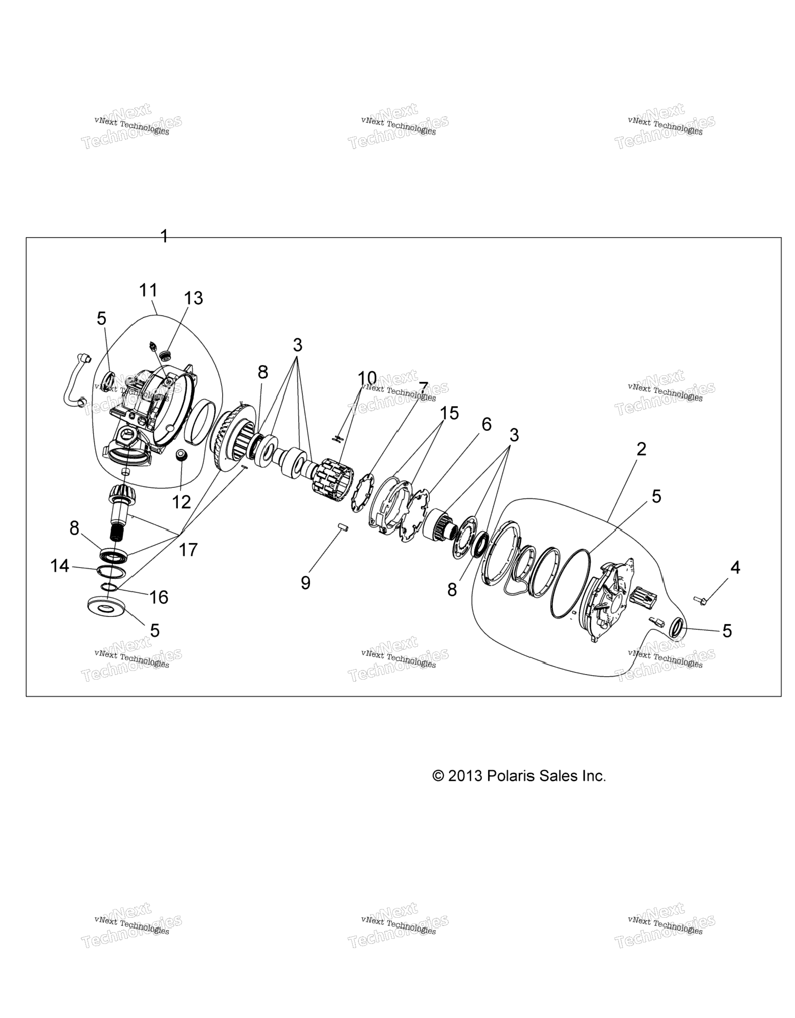 Drive Train, Front Gearcase