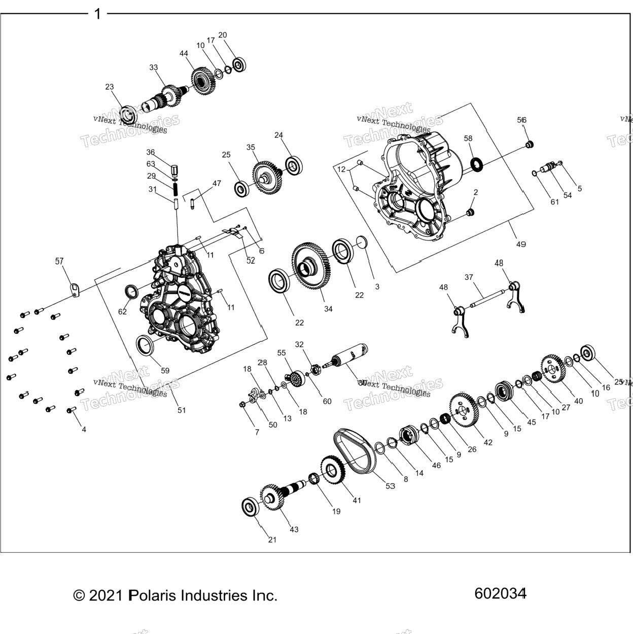 Drive Train, Gearcase Asm All Options