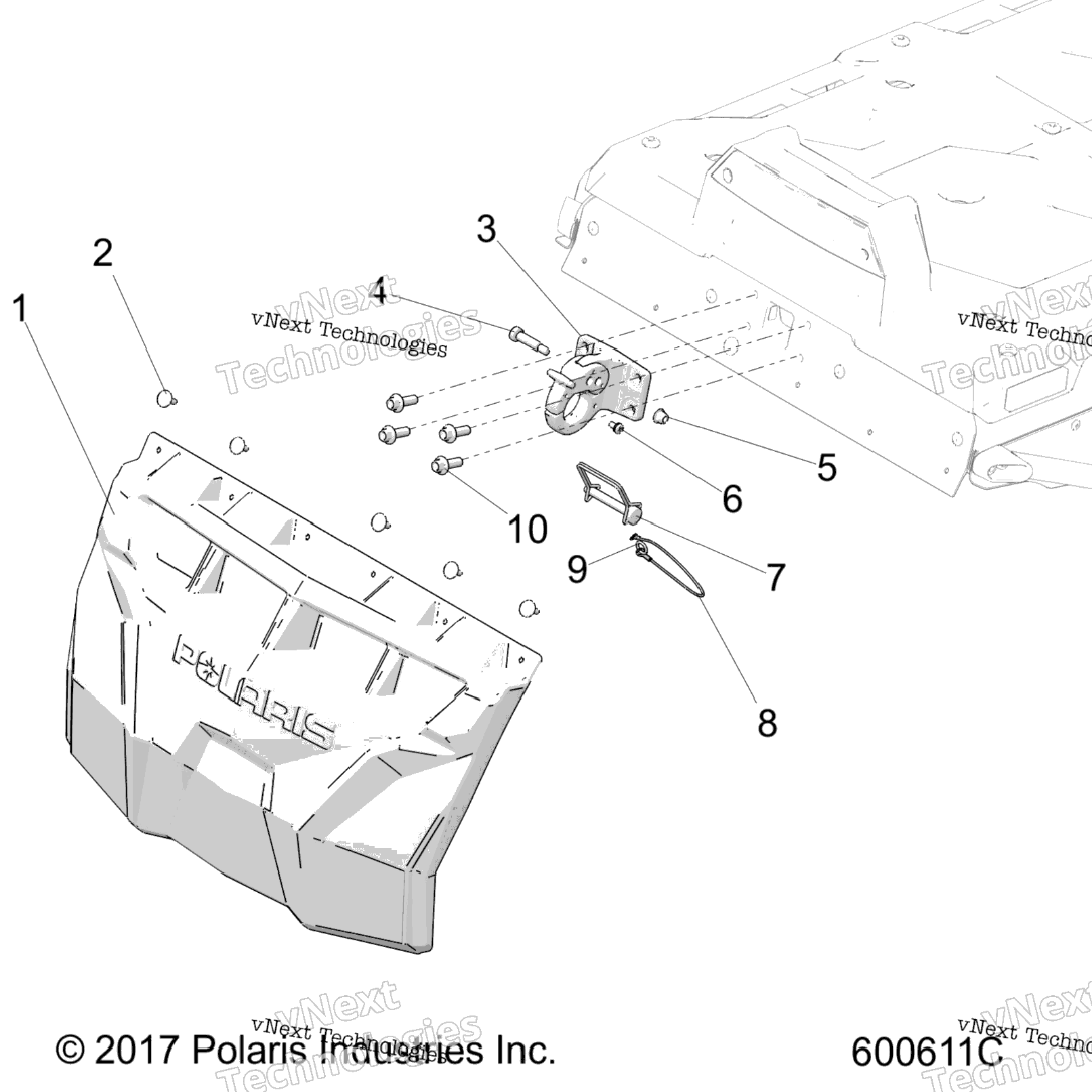 Body, Snow Flap And Hitch