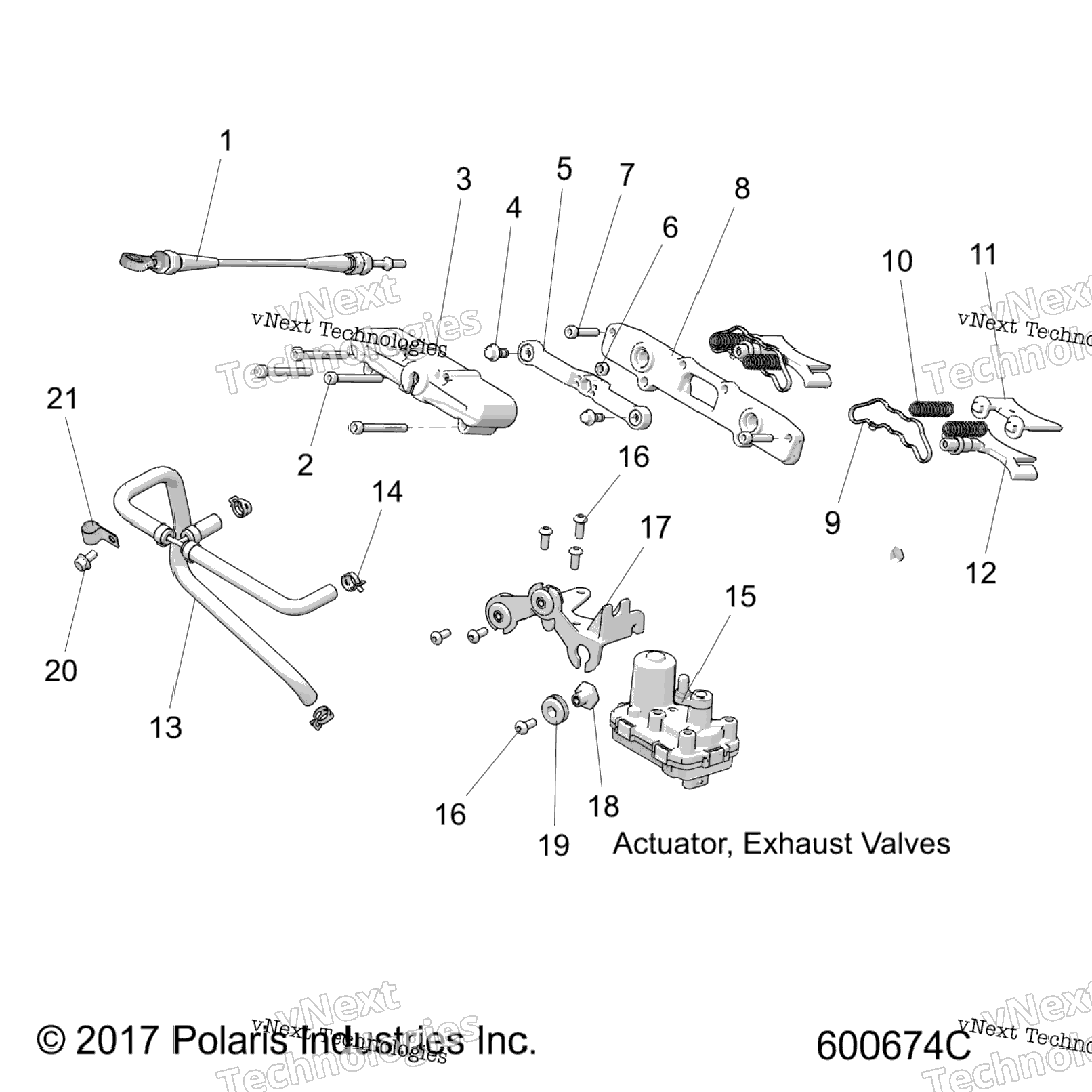 Engine, Exhaust Valve Asm. All Options