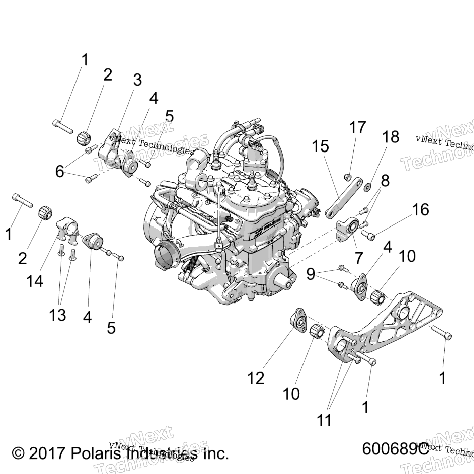 Engine, Mounting All Options