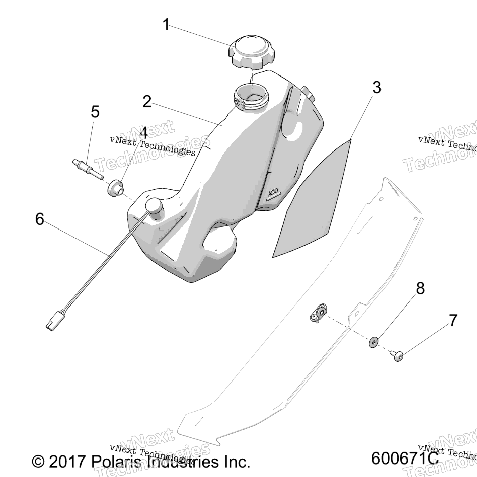 Engine, Oil Bottle Asm