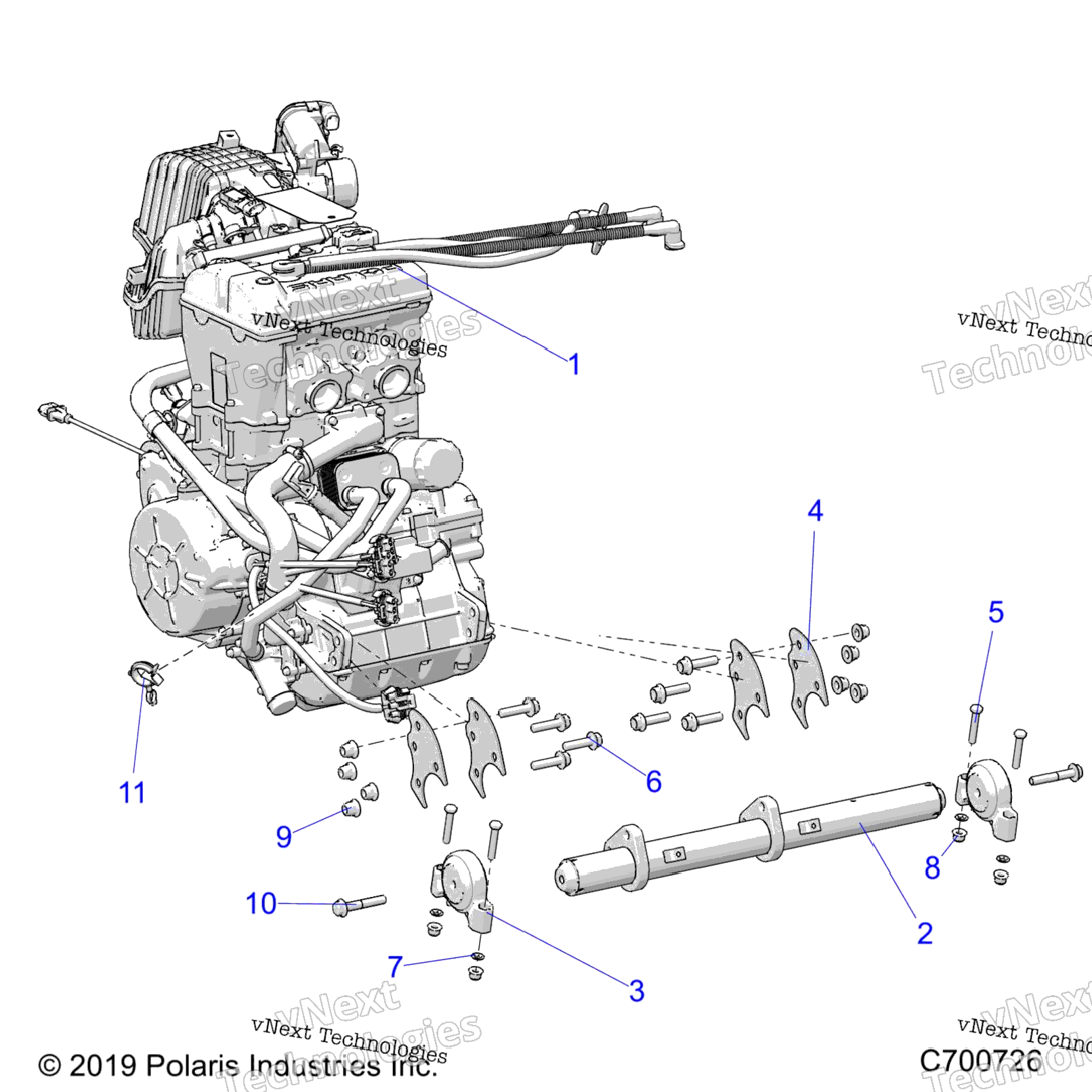 Engine, Mounting