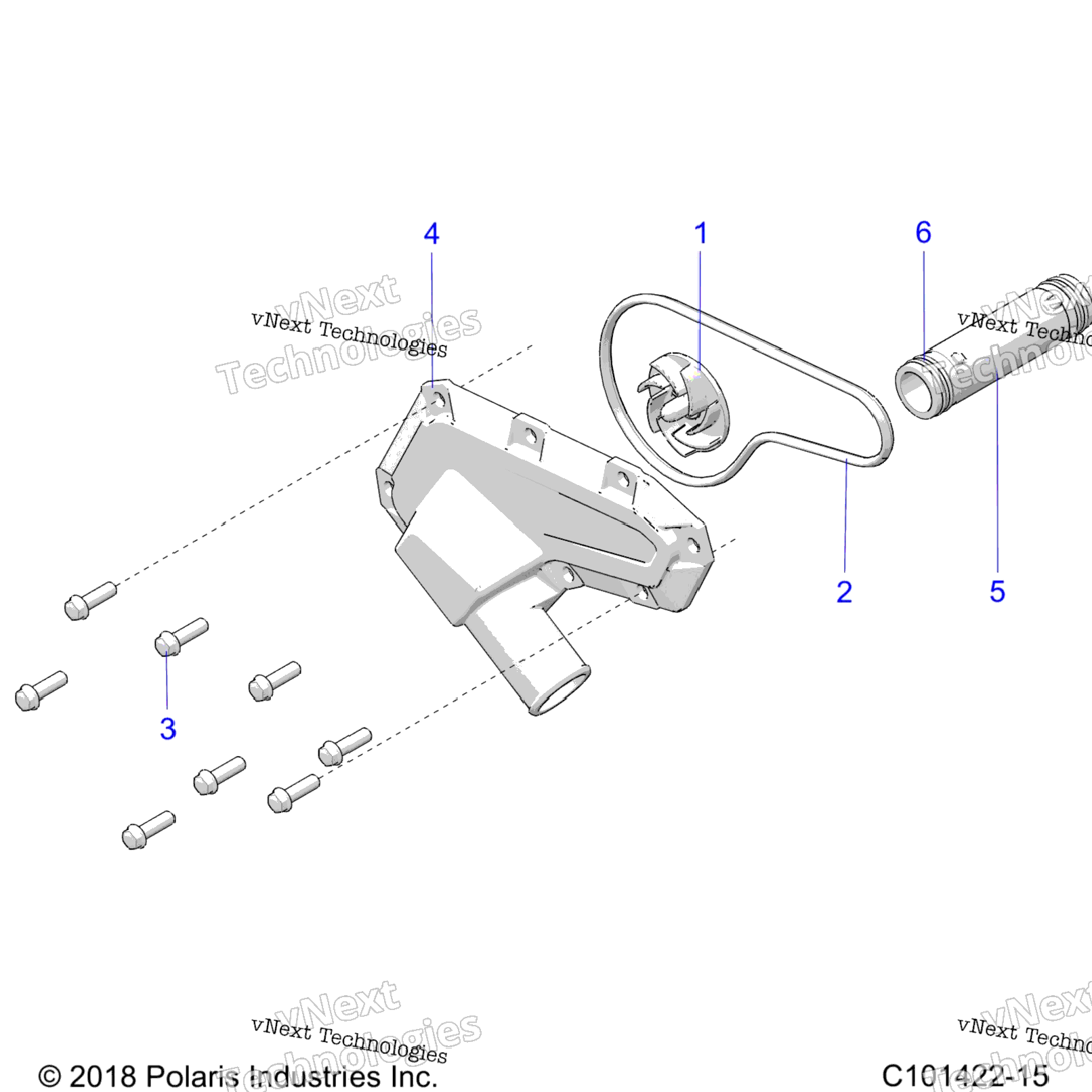 Engine, Waterpump Impeller & Cover