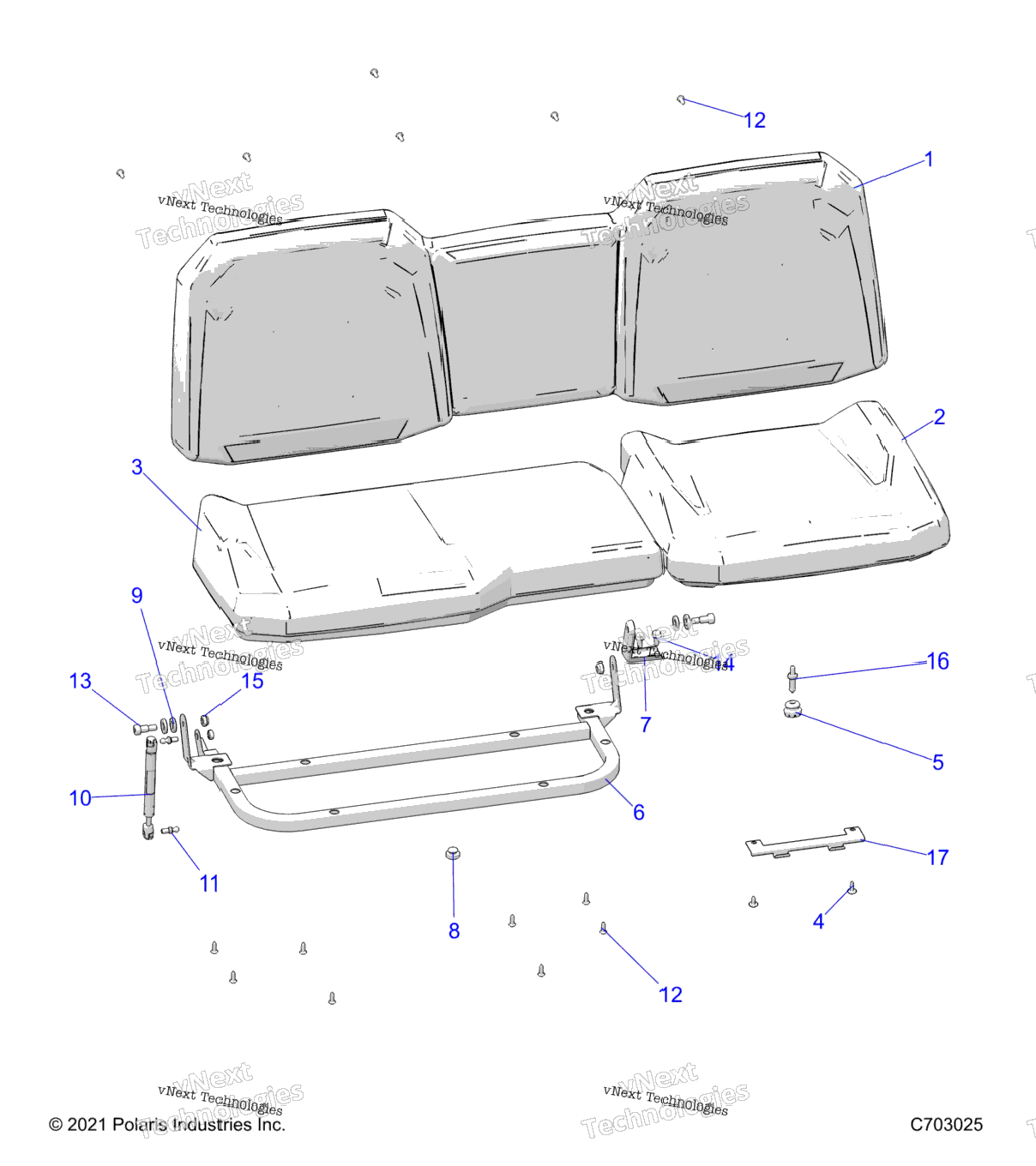 Body, Seat Asm. Rear