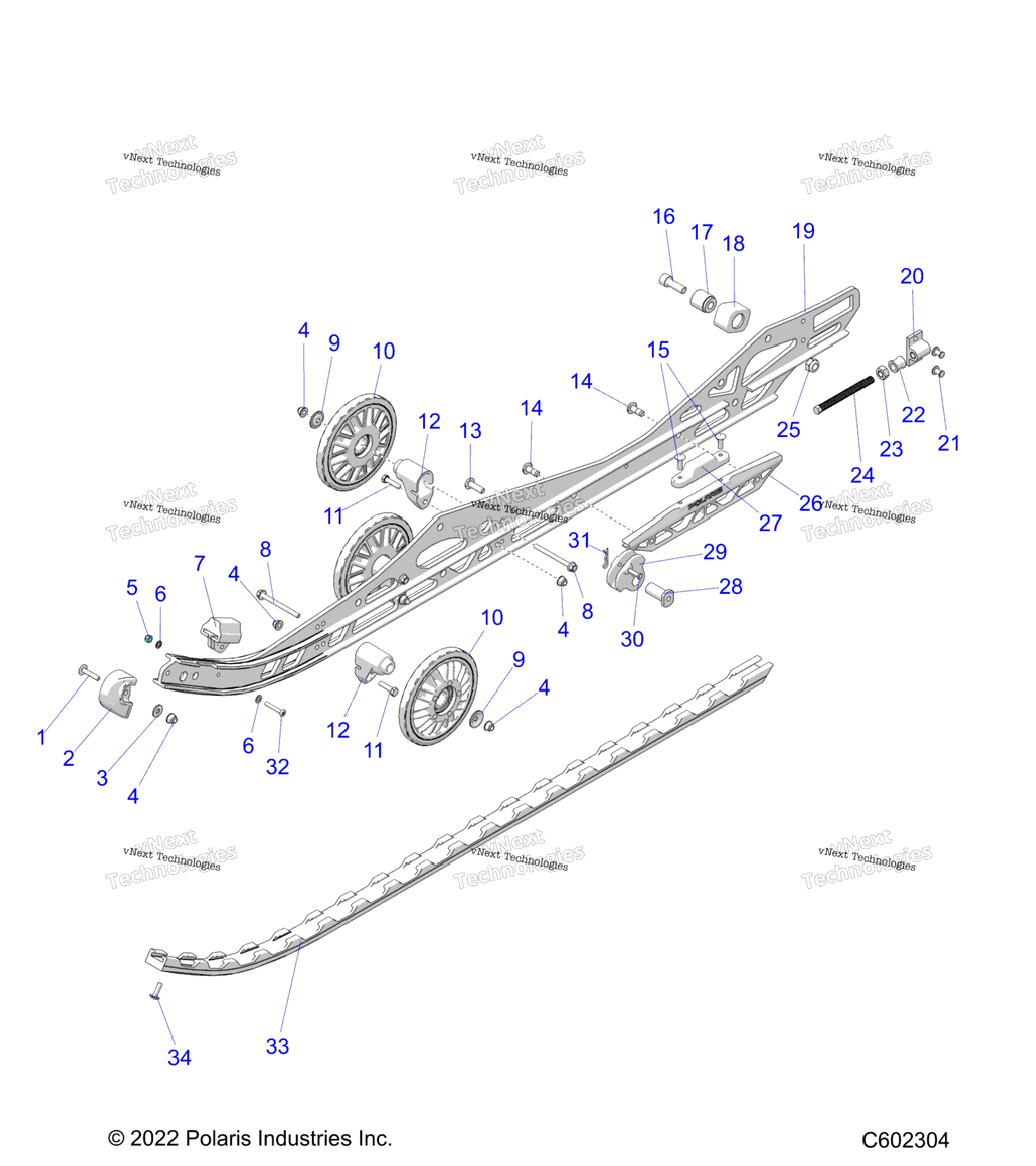 Suspension, Rail Beam LhRh