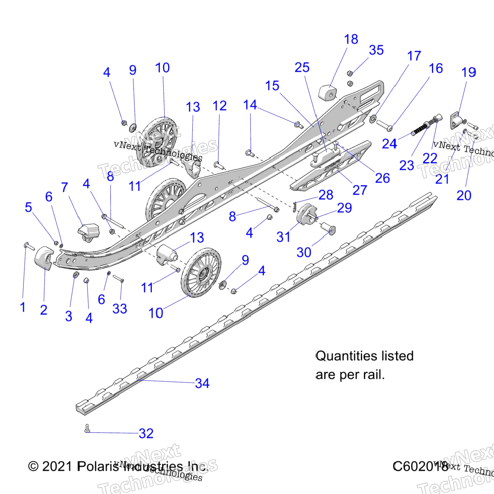 Suspension, Rail Beam LhRh All Options