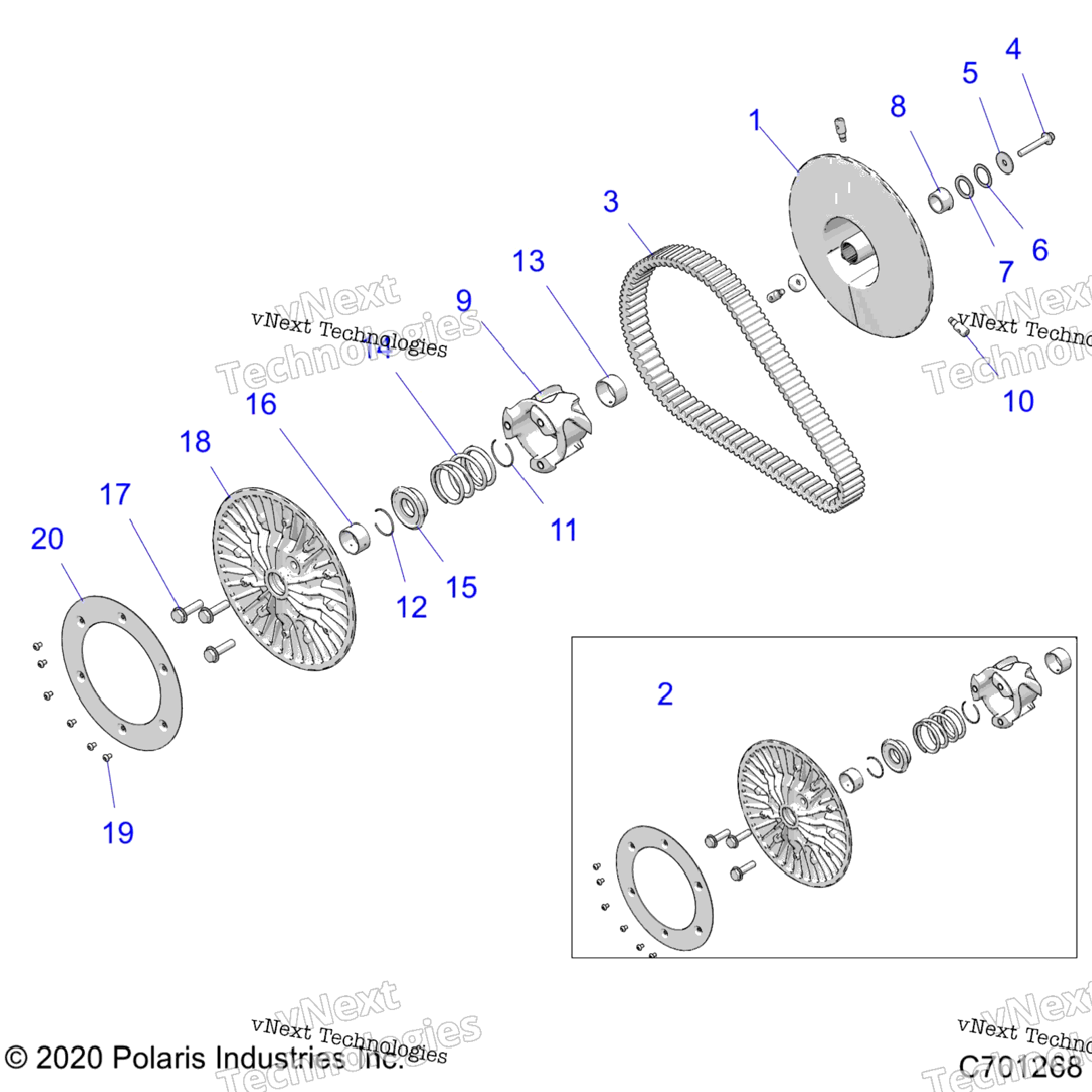 Drive Train, Secondary Clutch