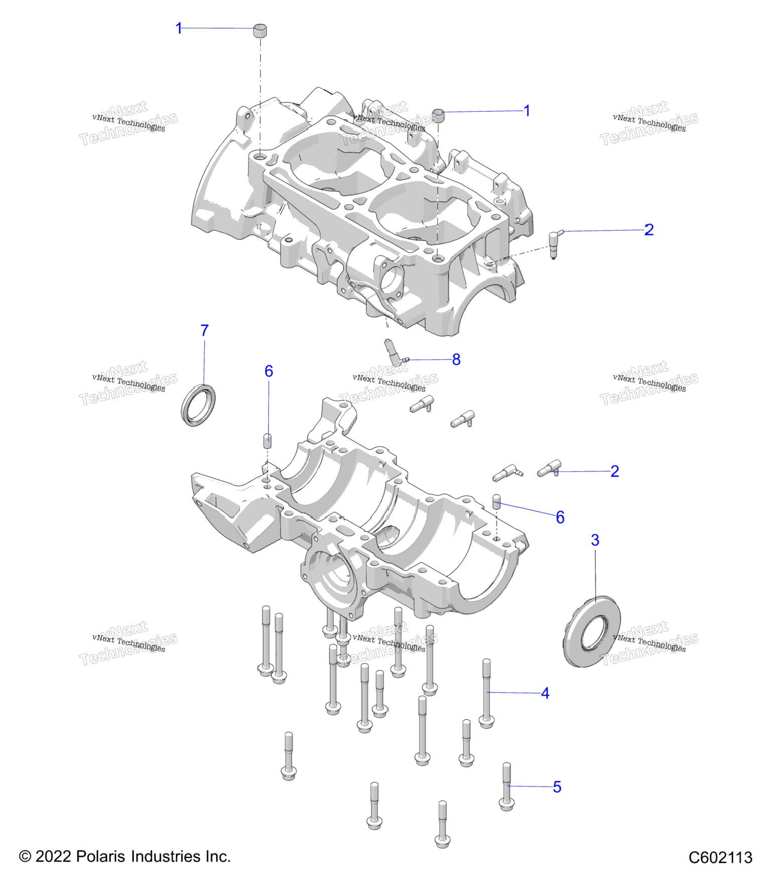 Engine, Crankcase S23tdl8rs8R