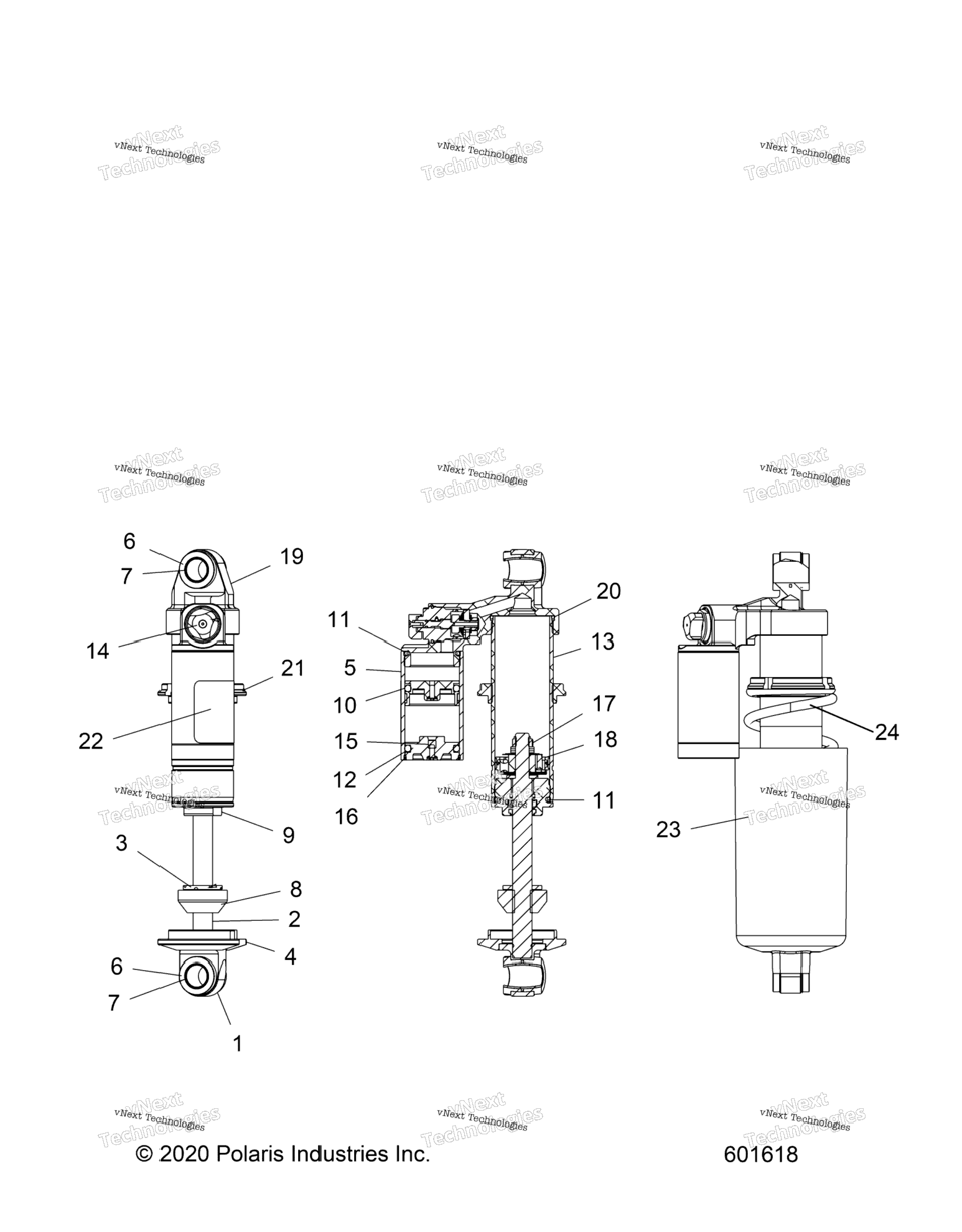 Suspension, Shock, Front Track All Options