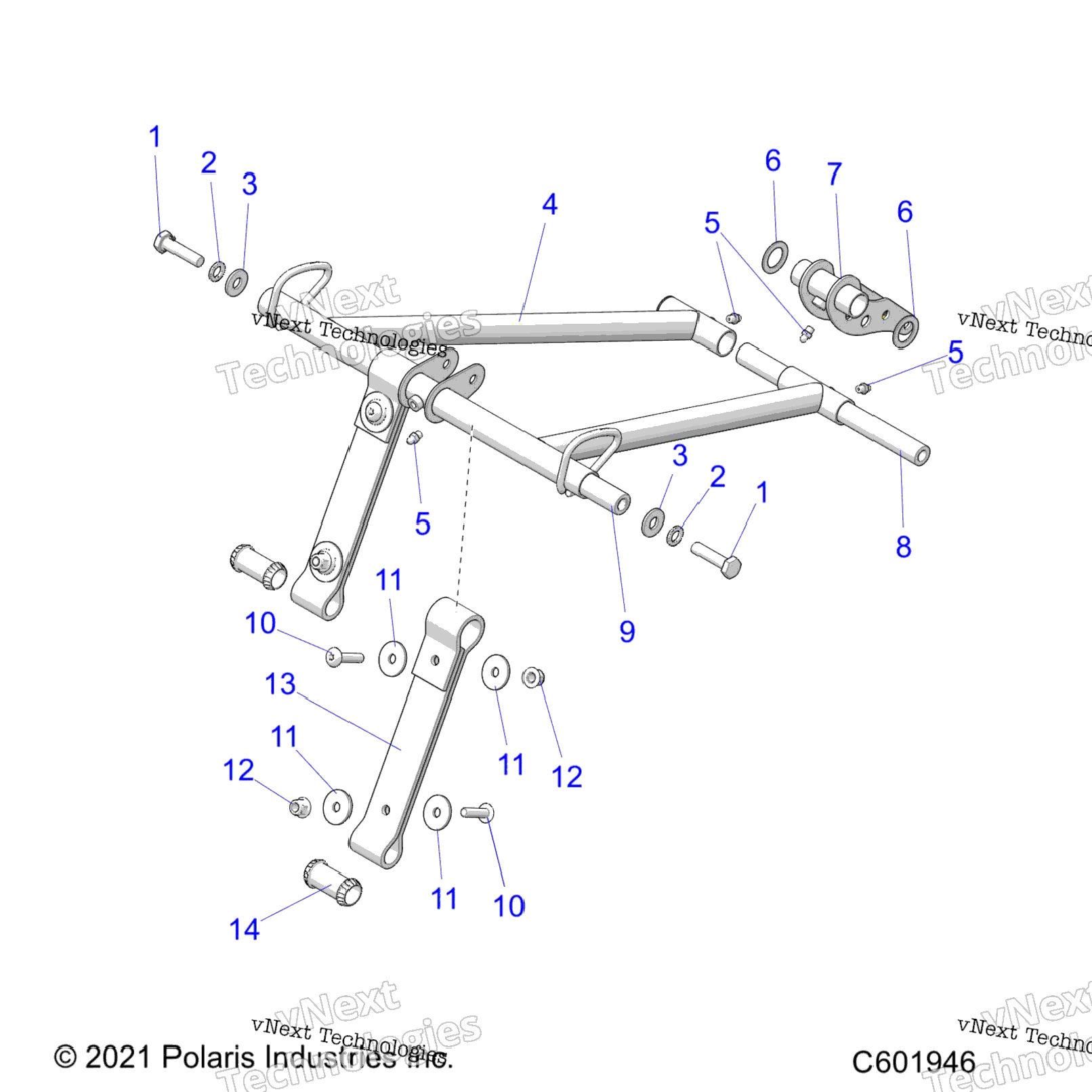 Suspension, Torque Arm, Front