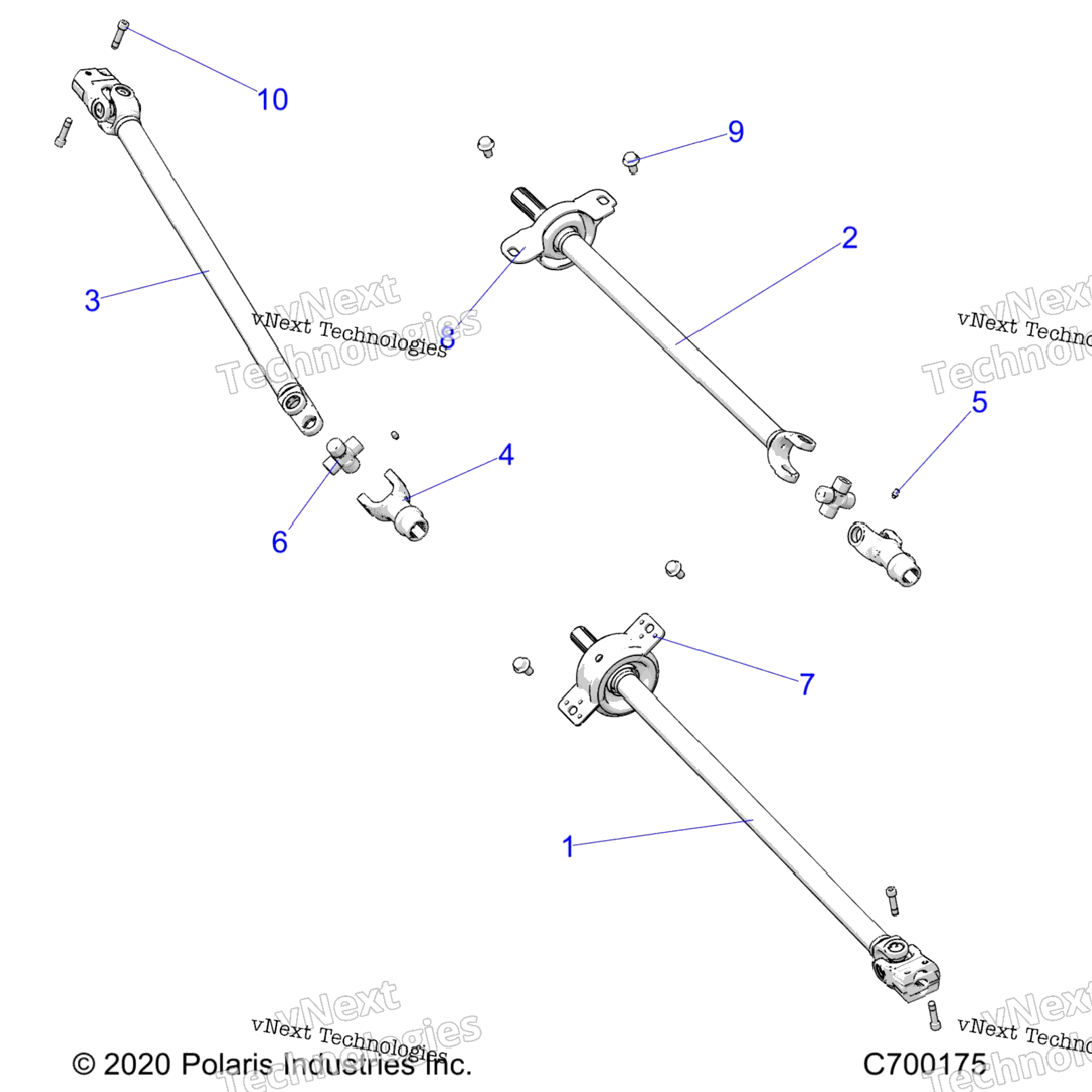 Drive Train, Front, Mid, Rear Prop Shaft