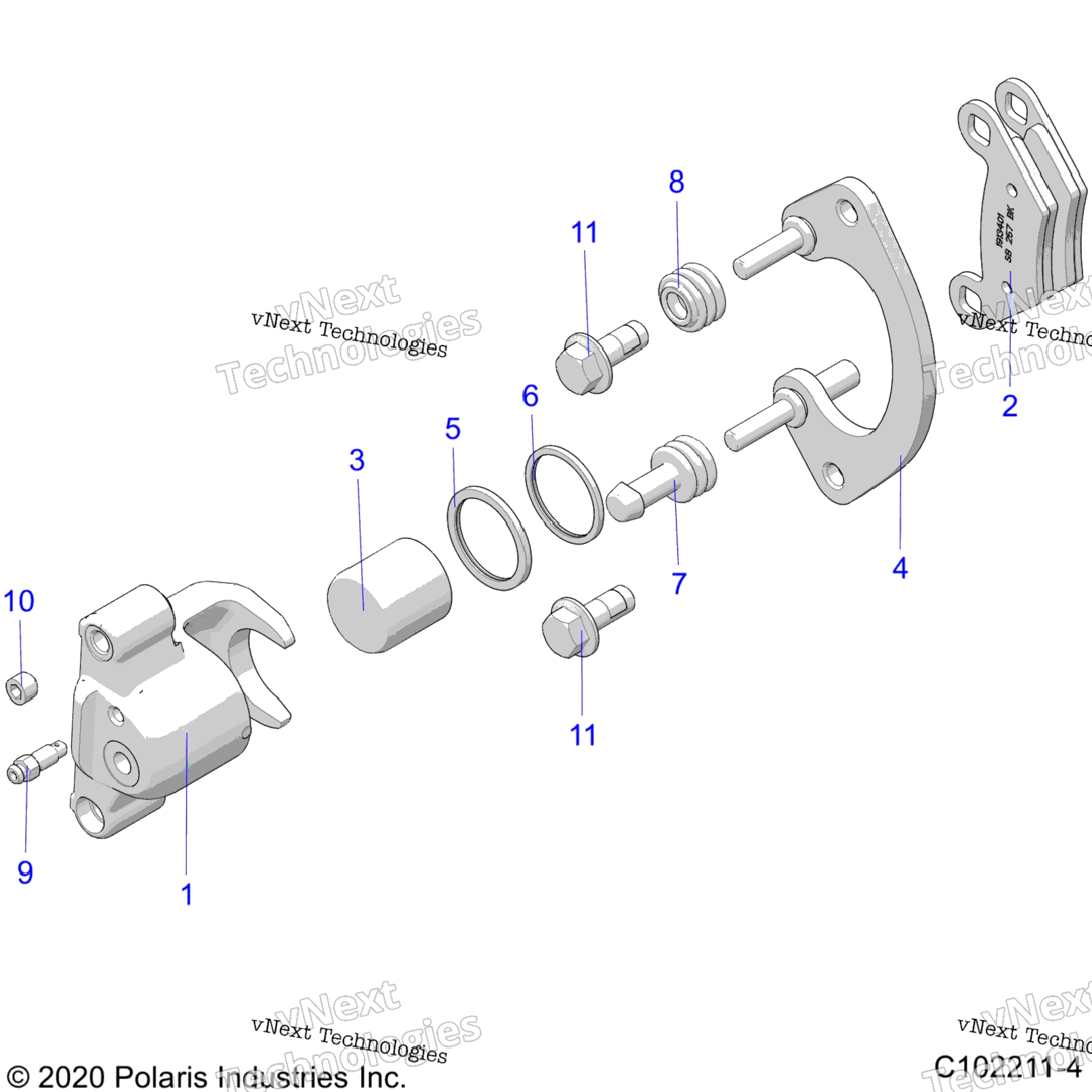 Brakes, Caliper, Rear