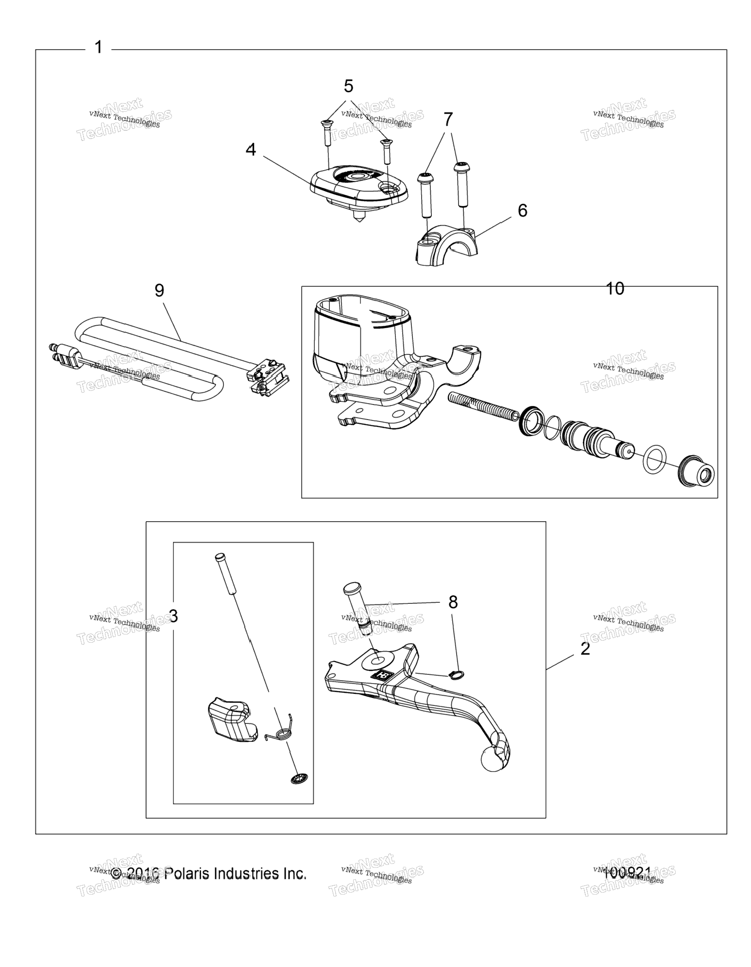 Brakes, Front Brake Lever & Master Cylinder